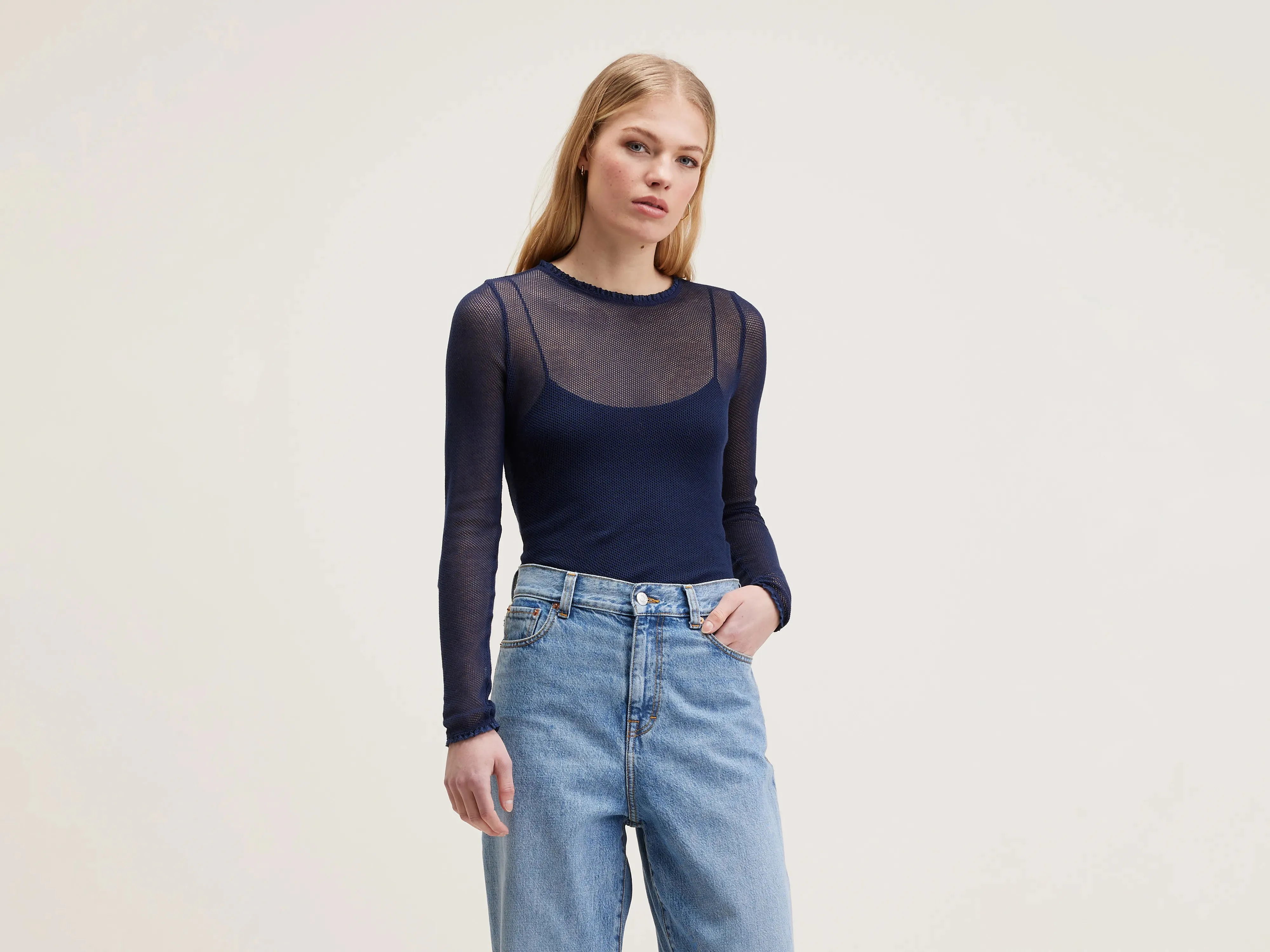 Vibke long-sleeve t-shirt (242 / W / NAVAL) sold by Bellrose