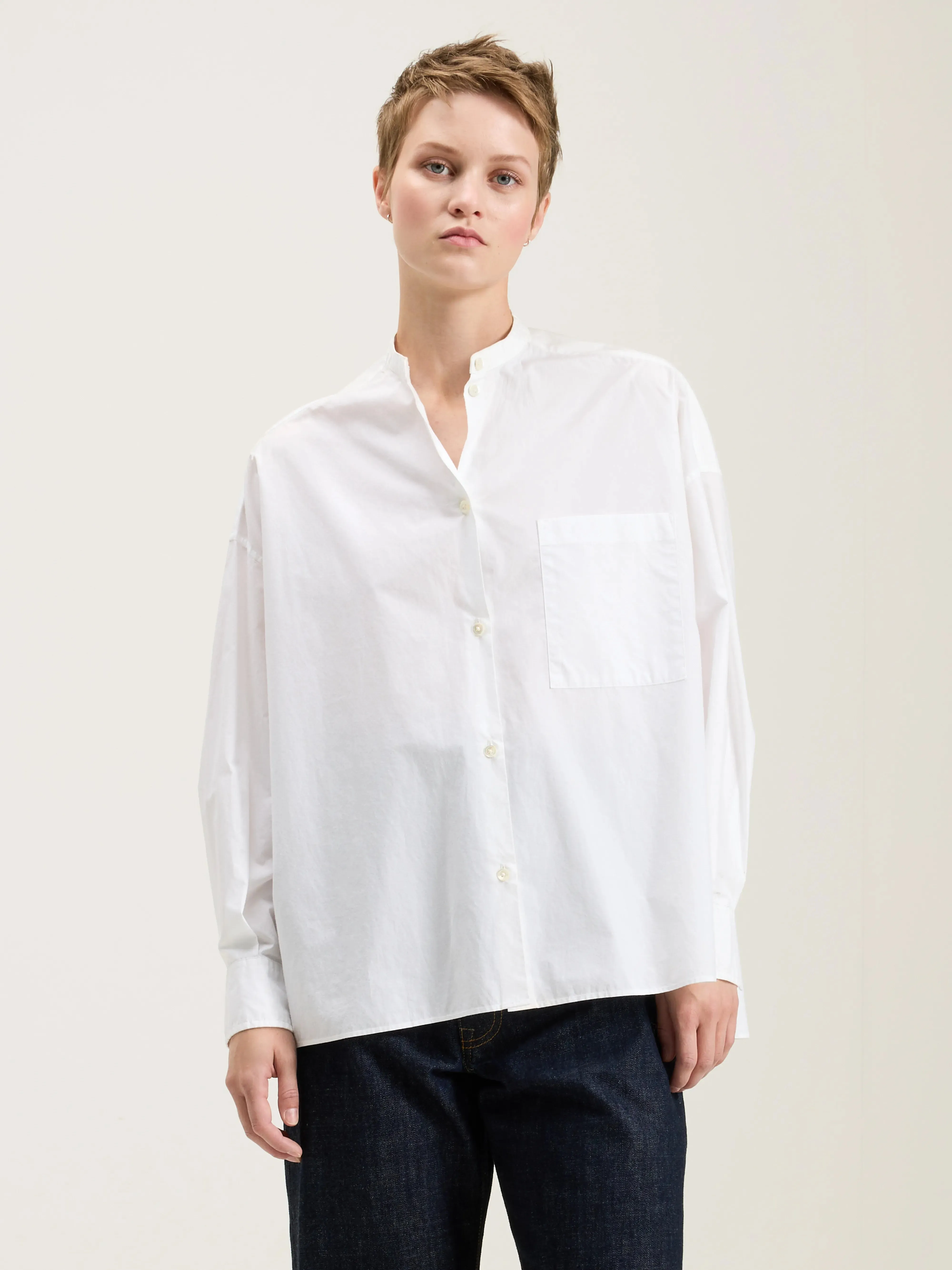 Gorky poplin shirt (242 / W / WHITE) sold by Bellrose product image thumbnail 2