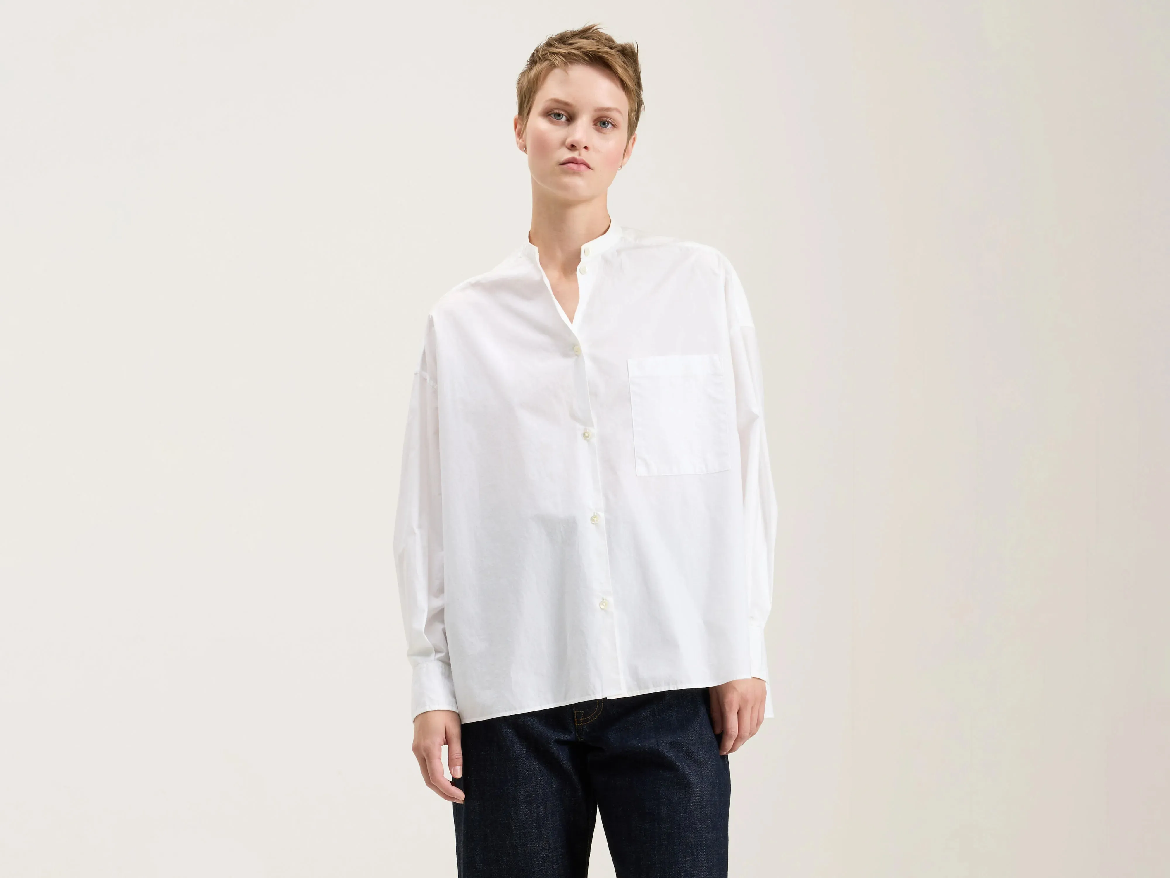 Gorky poplin shirt (242 / W / WHITE) sold by Bellrose