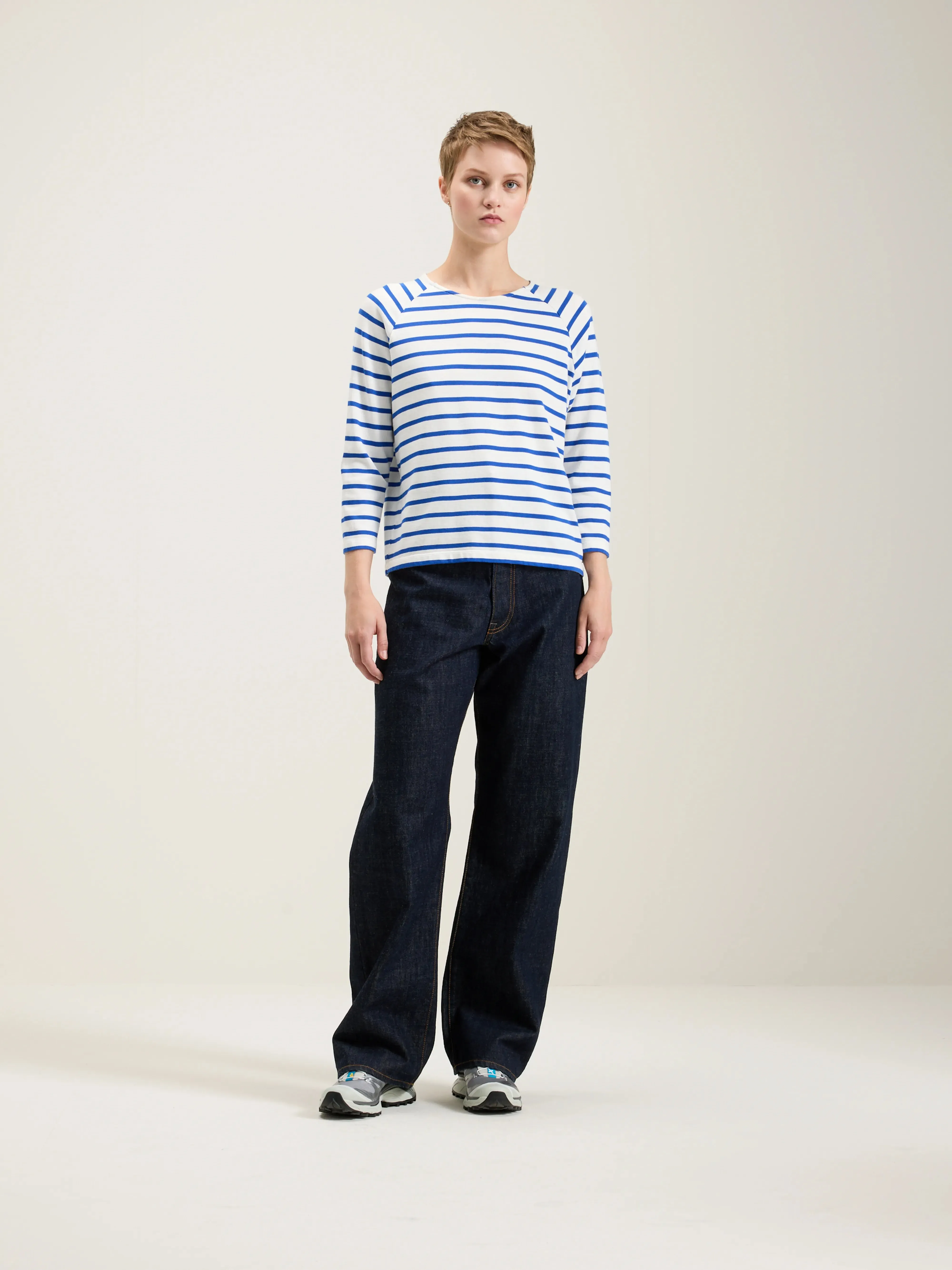 Maow crew-neck t-shirt (242 / W / STRIPE C) sold by Bellrose product image thumbnail 3