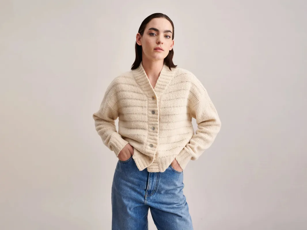 Gyel Cardigan (232 / W / IVORY) made by Bellerose