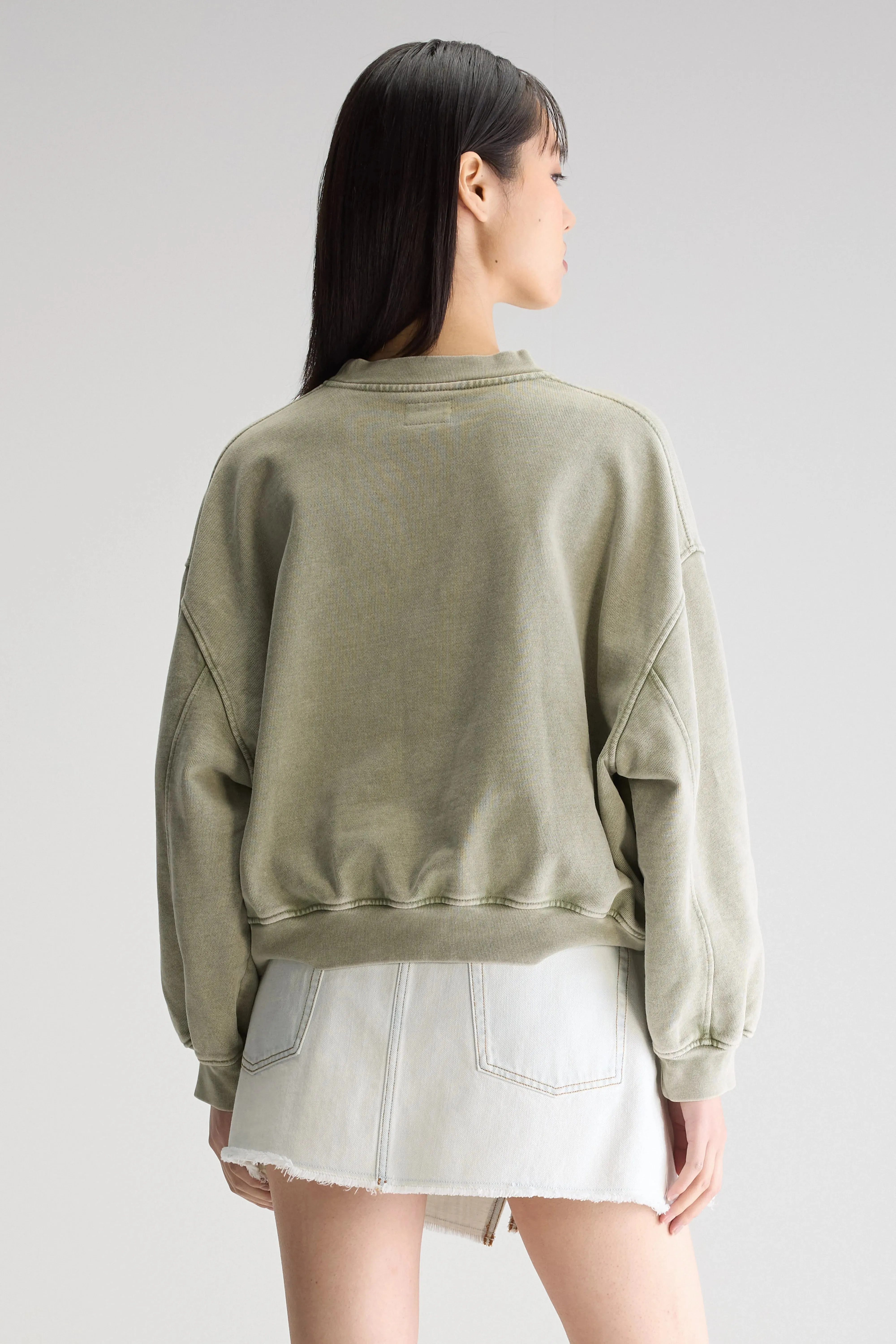 Fancy cropped crewneck sweatshirt (251 / W / JEEP) sold by Bellrose product image thumbnail 4
