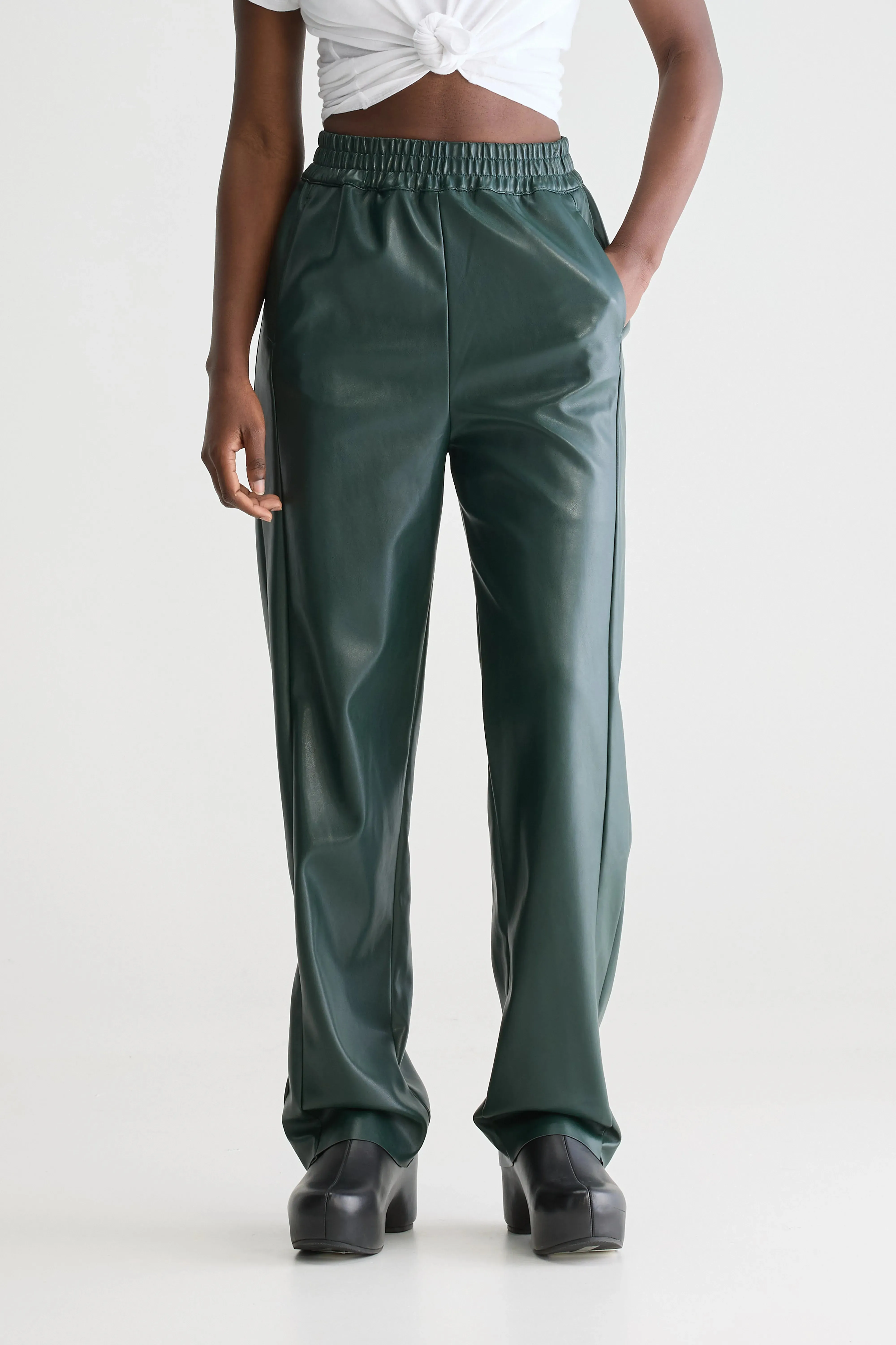 Janda faux leather trousers (251 / W / HUNTER) sold by Bellrose product image thumbnail 3