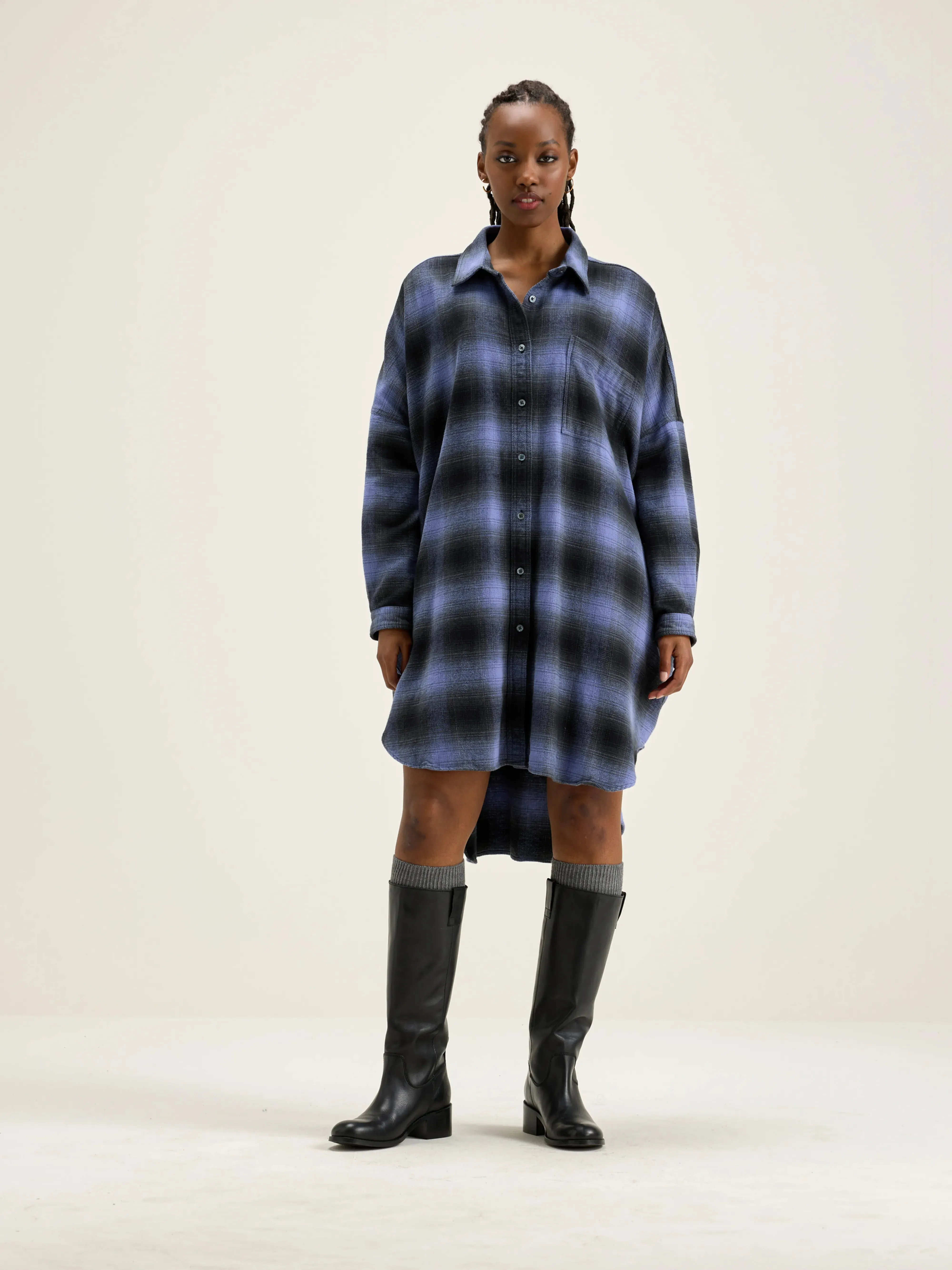 Genk shirt dress (242 / W / CHECK N) sold by Bellrose product image thumbnail 2