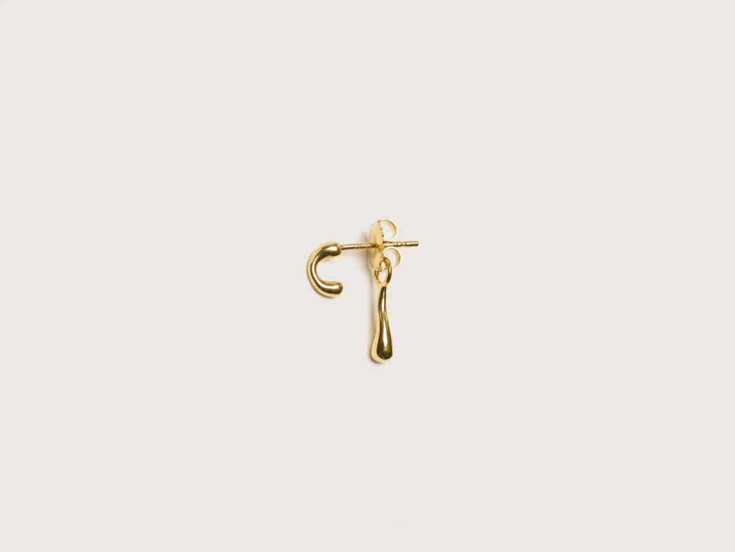 Havfruen Stud Earring (242 / W / GOLD) made by Maria Black