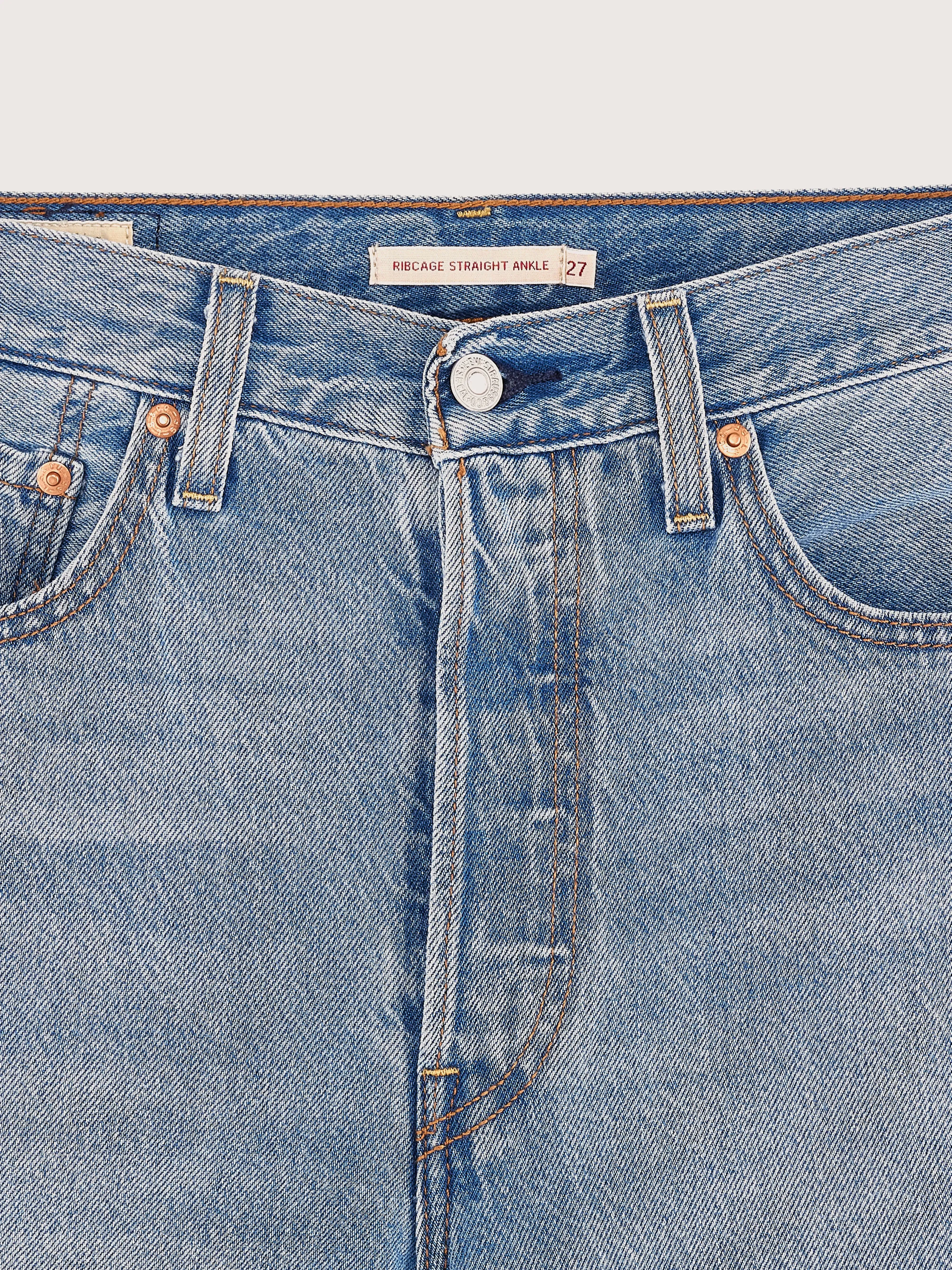 Ribcage Straight Ankle Jeans (242 / W / VINTAGE STONE WASH) sold by Bellrose product image thumbnail 3