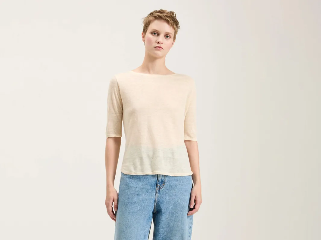 Seas slim t-shirt (242 / W / ECRU) sold by Bellrose