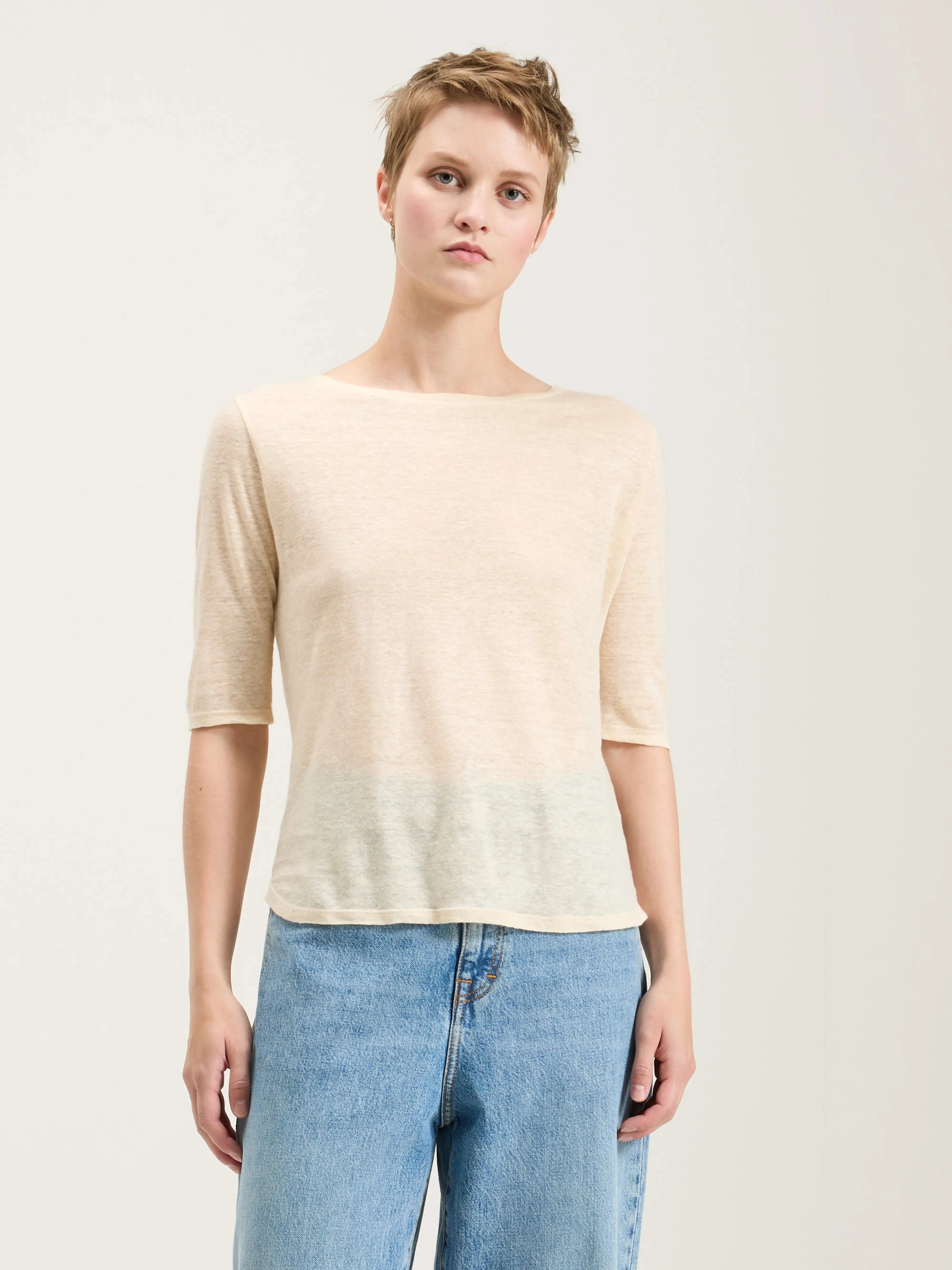 Seas slim t-shirt (242 / W / ECRU) sold by Bellrose product image thumbnail 2