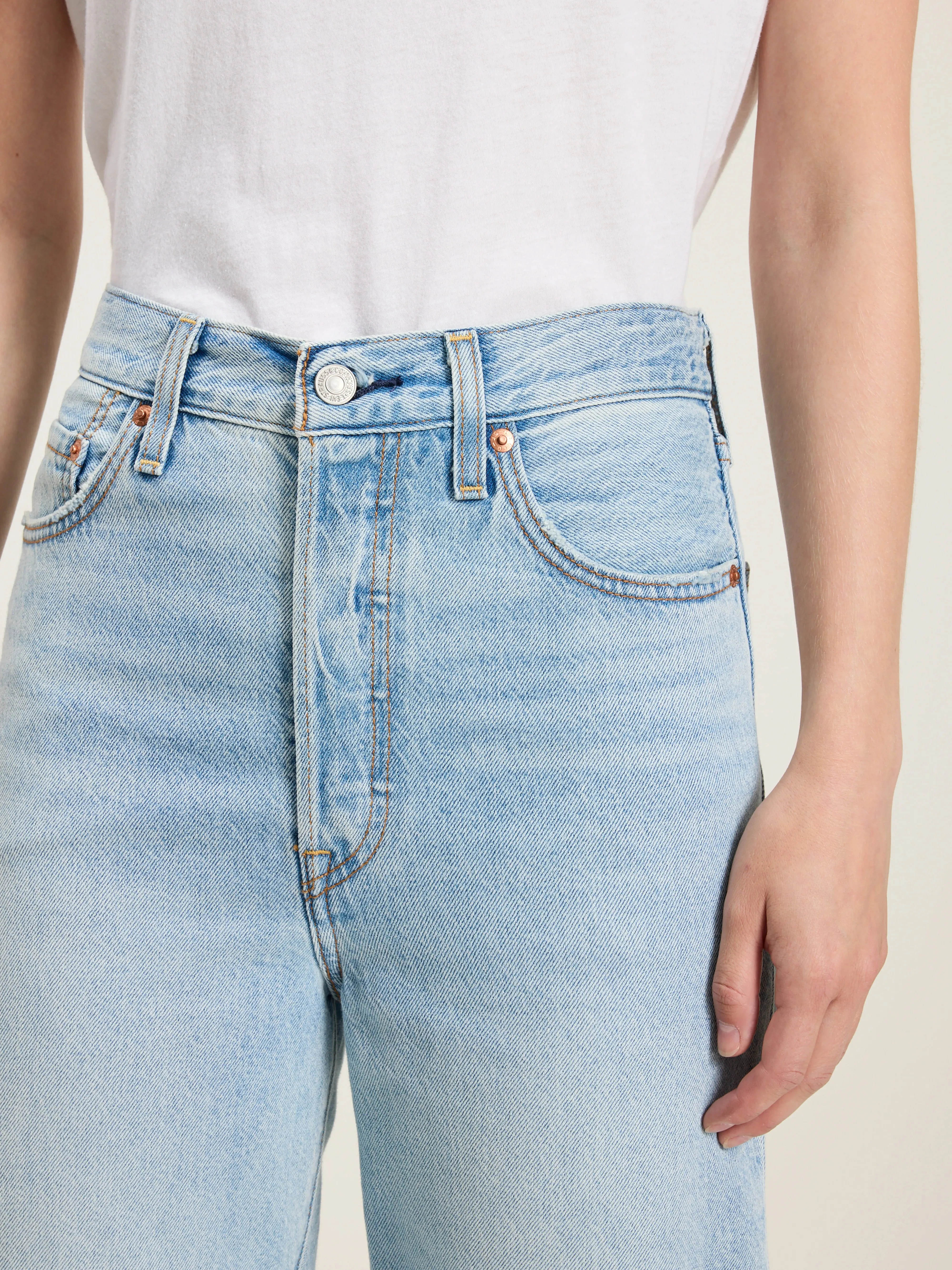 Ribcage Straight Ankle Jeans (242 / W / LIGHT STONE) sold by Bellrose product image thumbnail 5