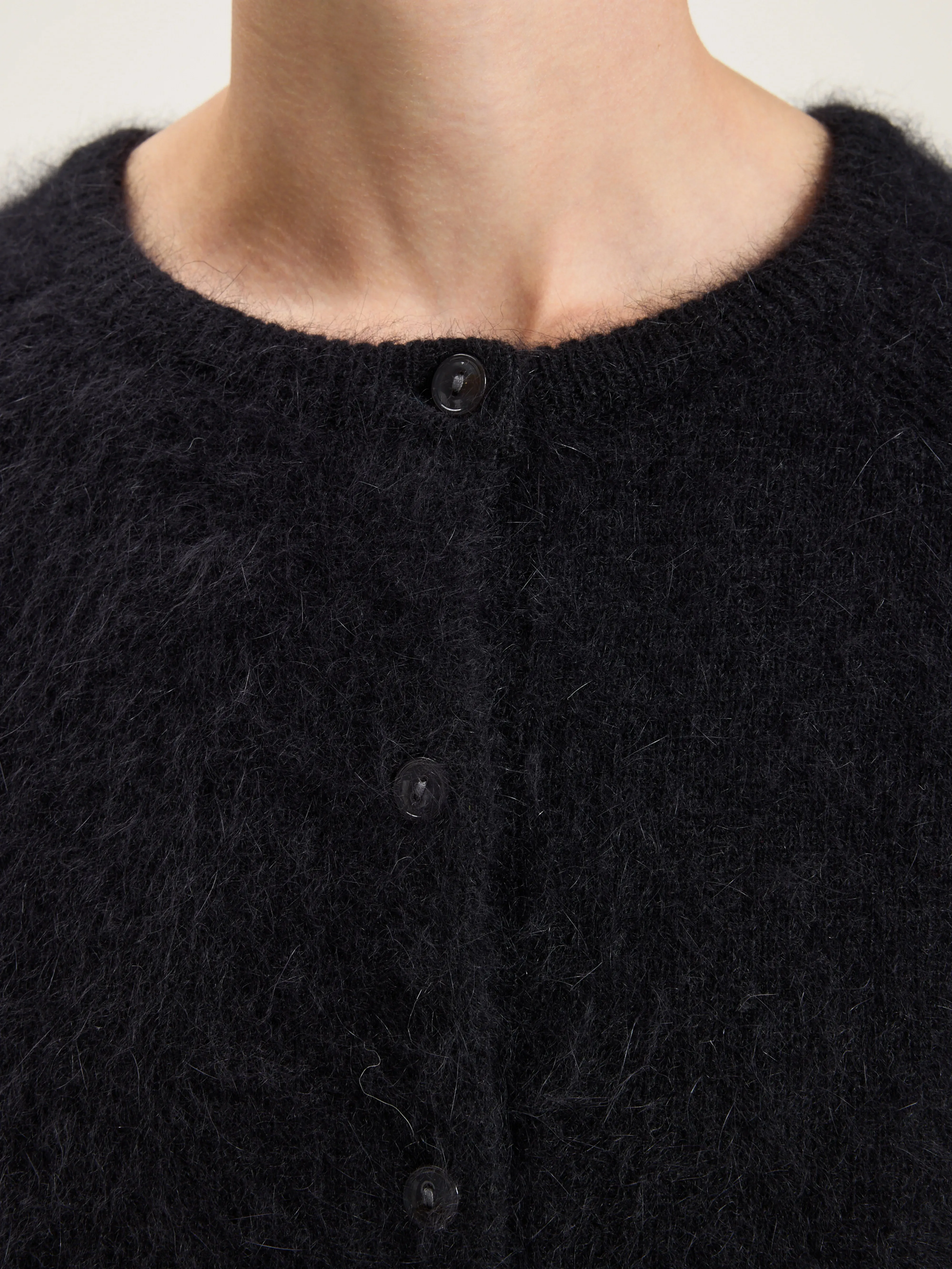 Datair angora-blend cardigan (242 / W / OFF BLACK) sold by Bellrose product image thumbnail 5
