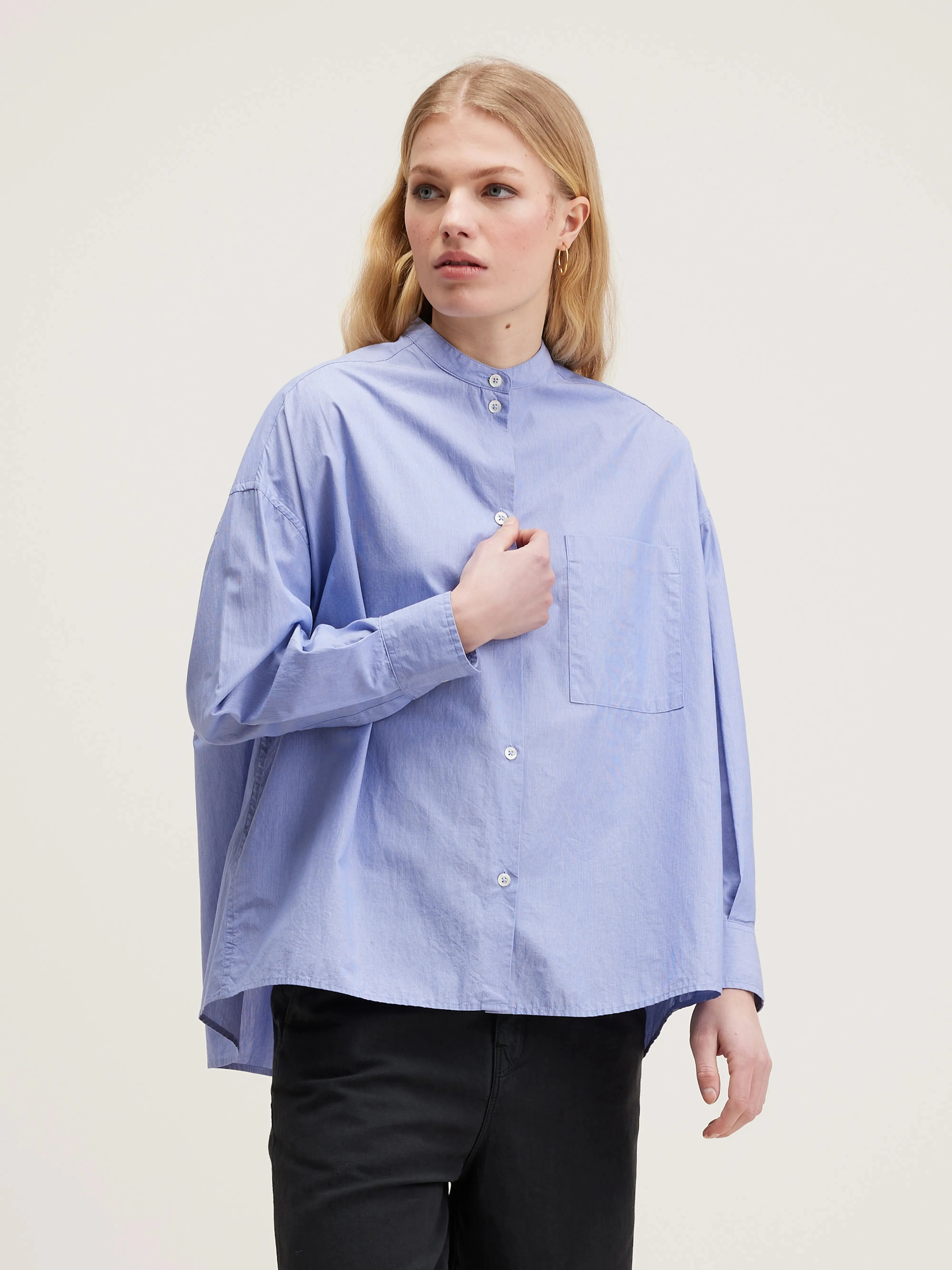 Gorky poplin shirt (242 / W / STRIPE A) sold by Bellrose product image thumbnail 2