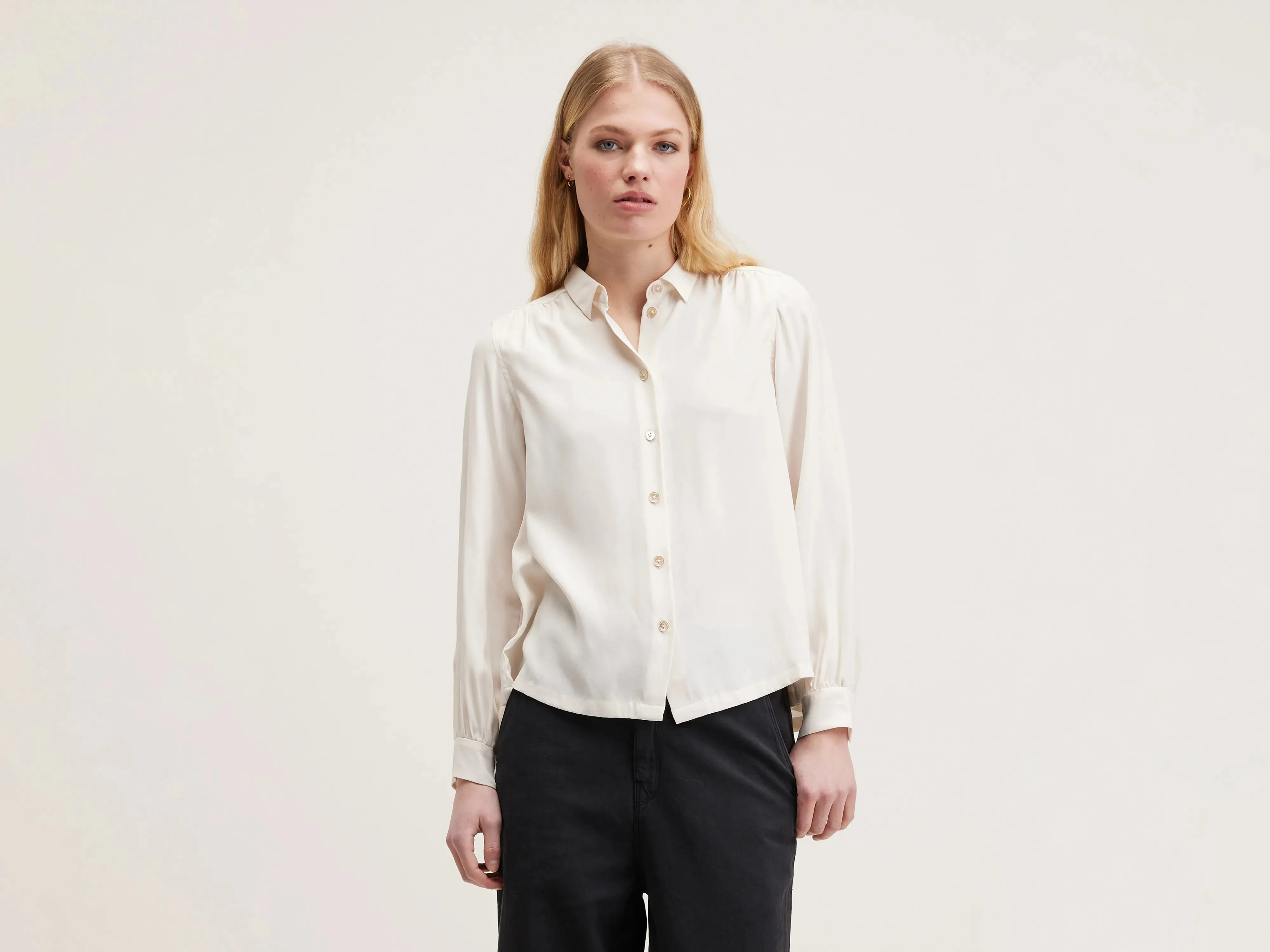 Taxi classic silk blouse (242 / W / NATURAL) sold by Bellrose