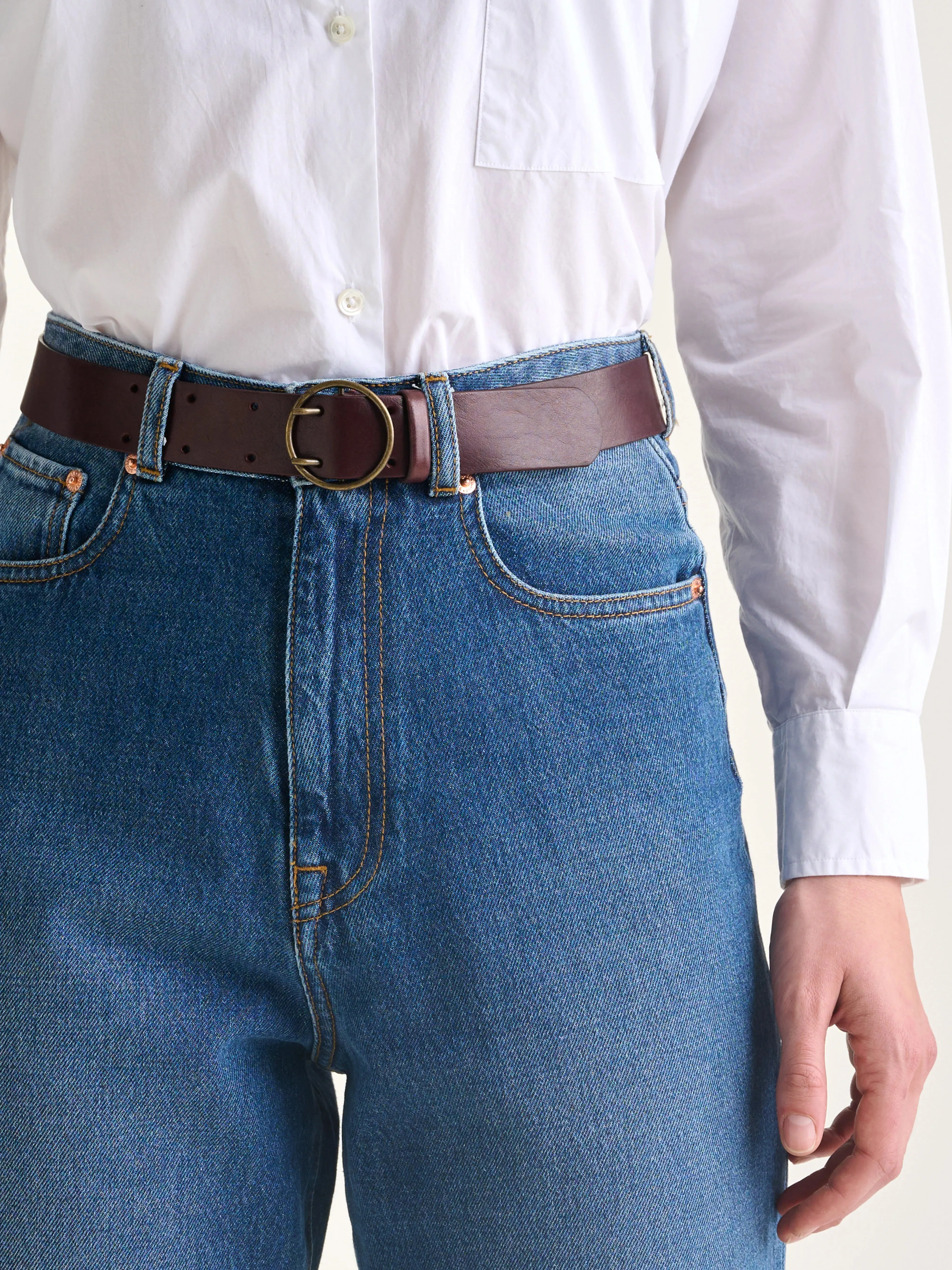 Selya leather belt (251 / W / BORDEAUX) sold by Bellrose product image thumbnail 3