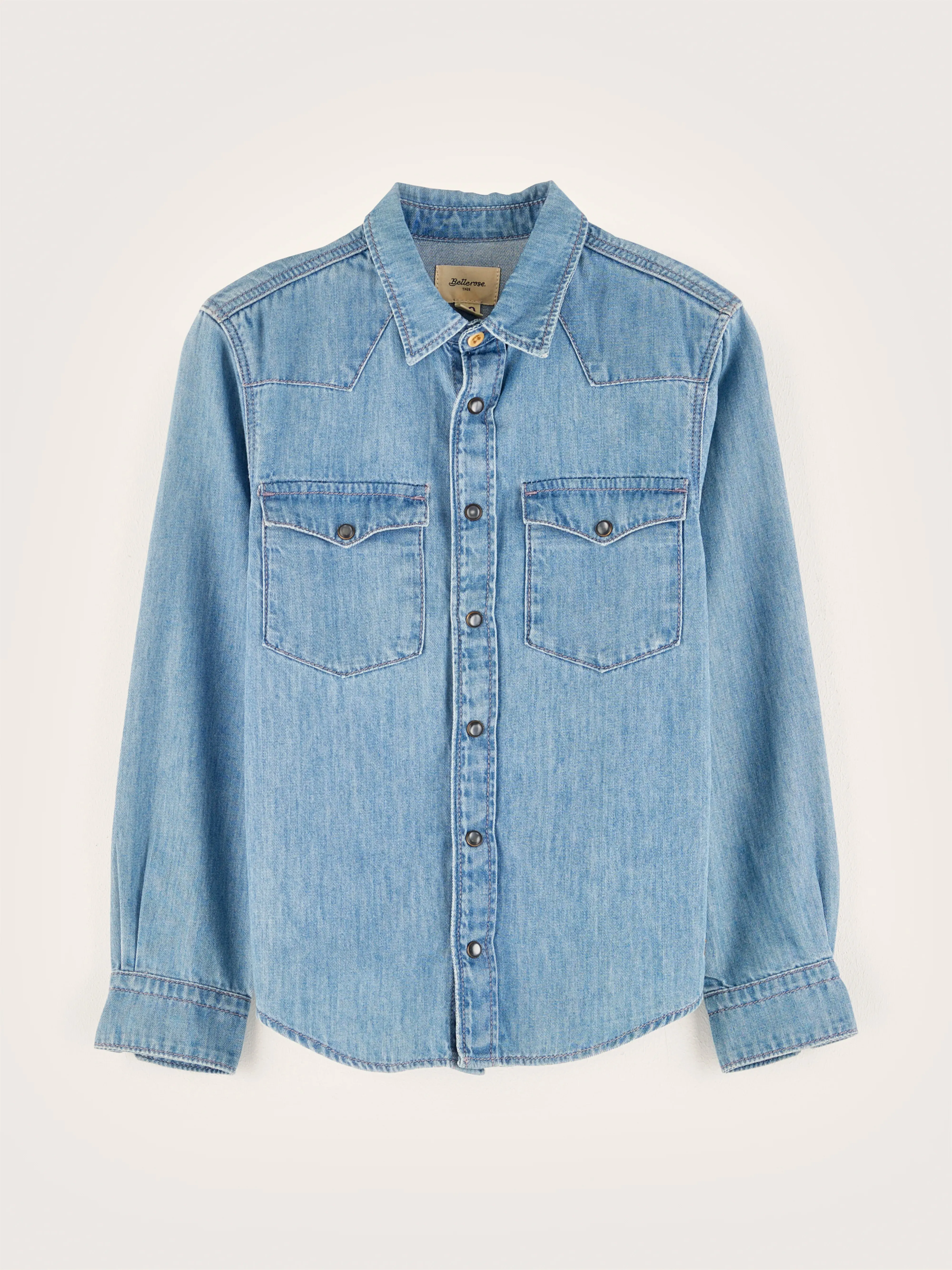 Peio denim shirt (242 / B / BLEACH) sold by Bellrose product image thumbnail 2