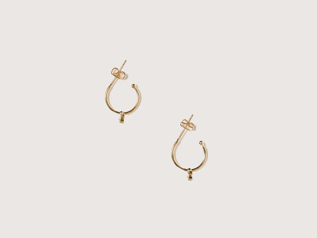 Melia Hoop Earrings (242 / W / GOLD) made by Bellrose
