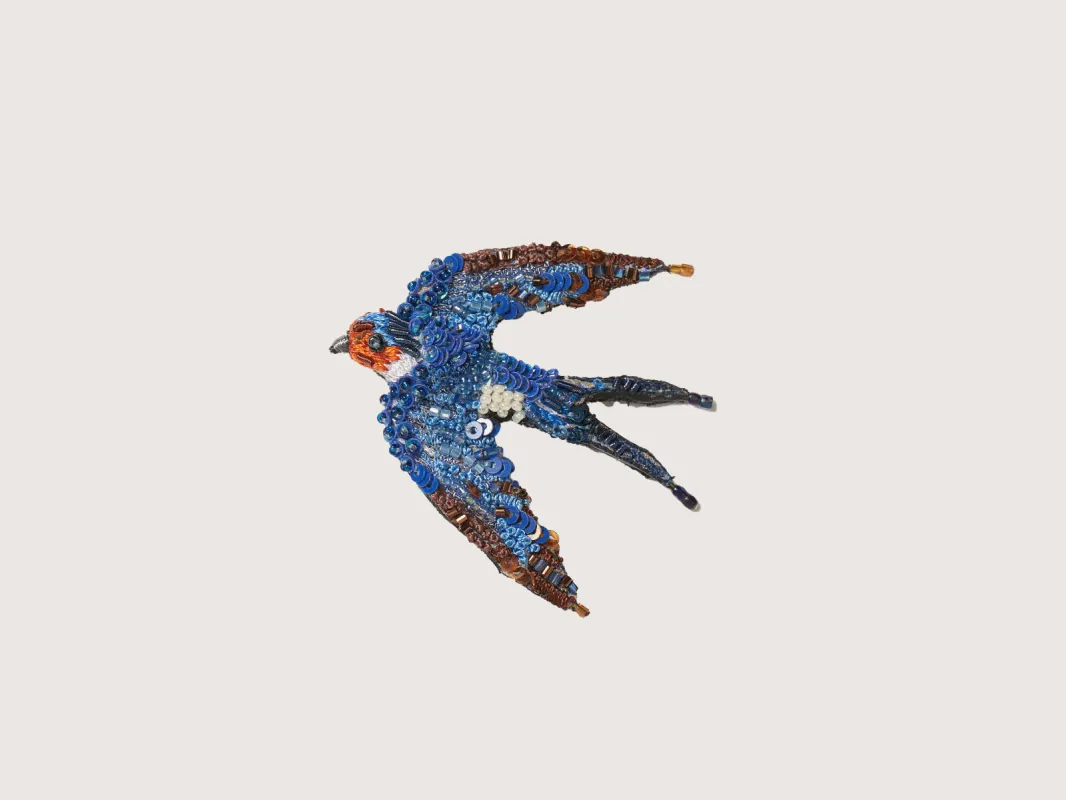 Flying Swallow Brooch (242 / W / BLUE) sold by Bellrose