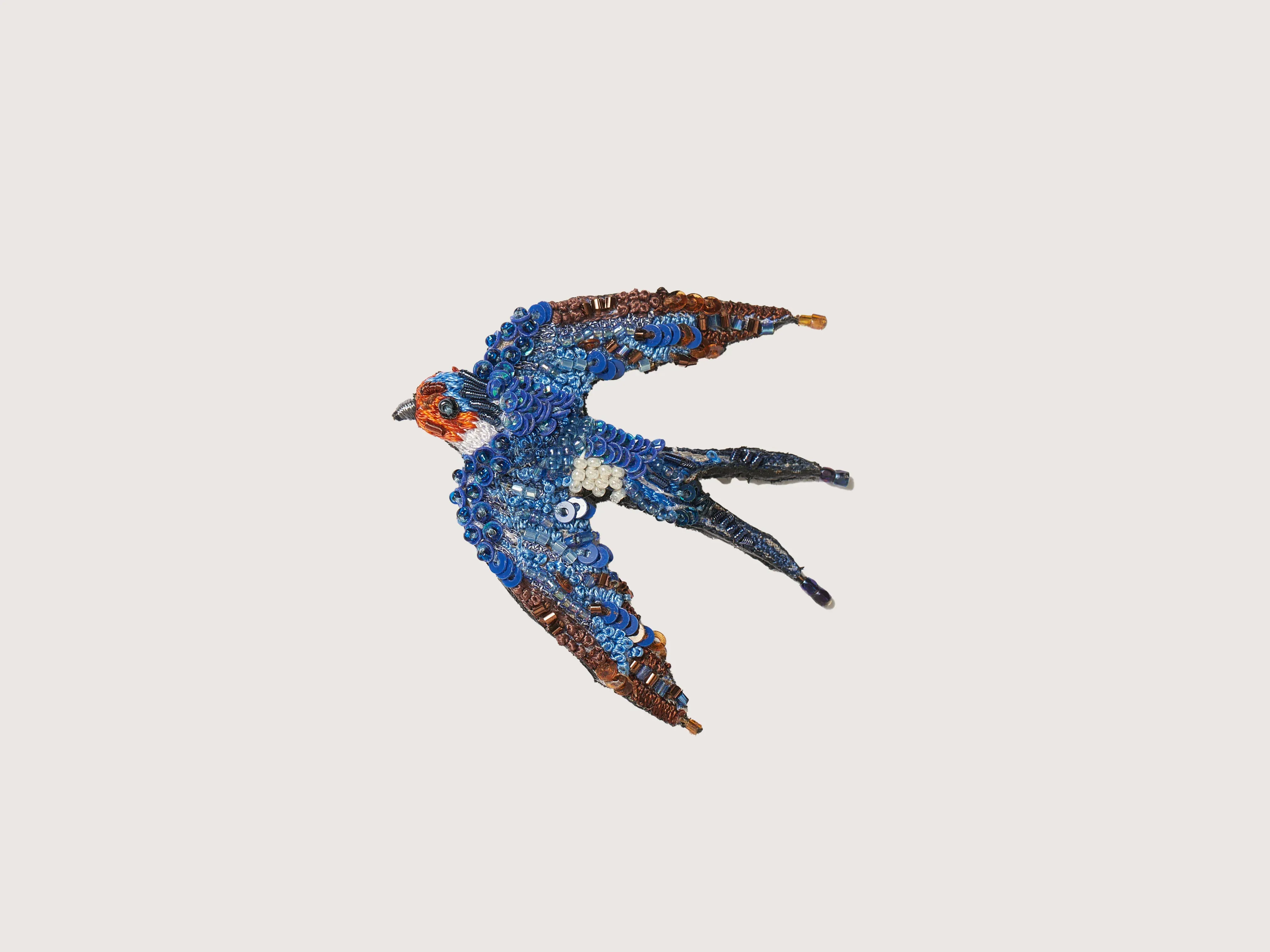 Flying Swallow Brooch (242 / W / BLUE) sold by Bellrose