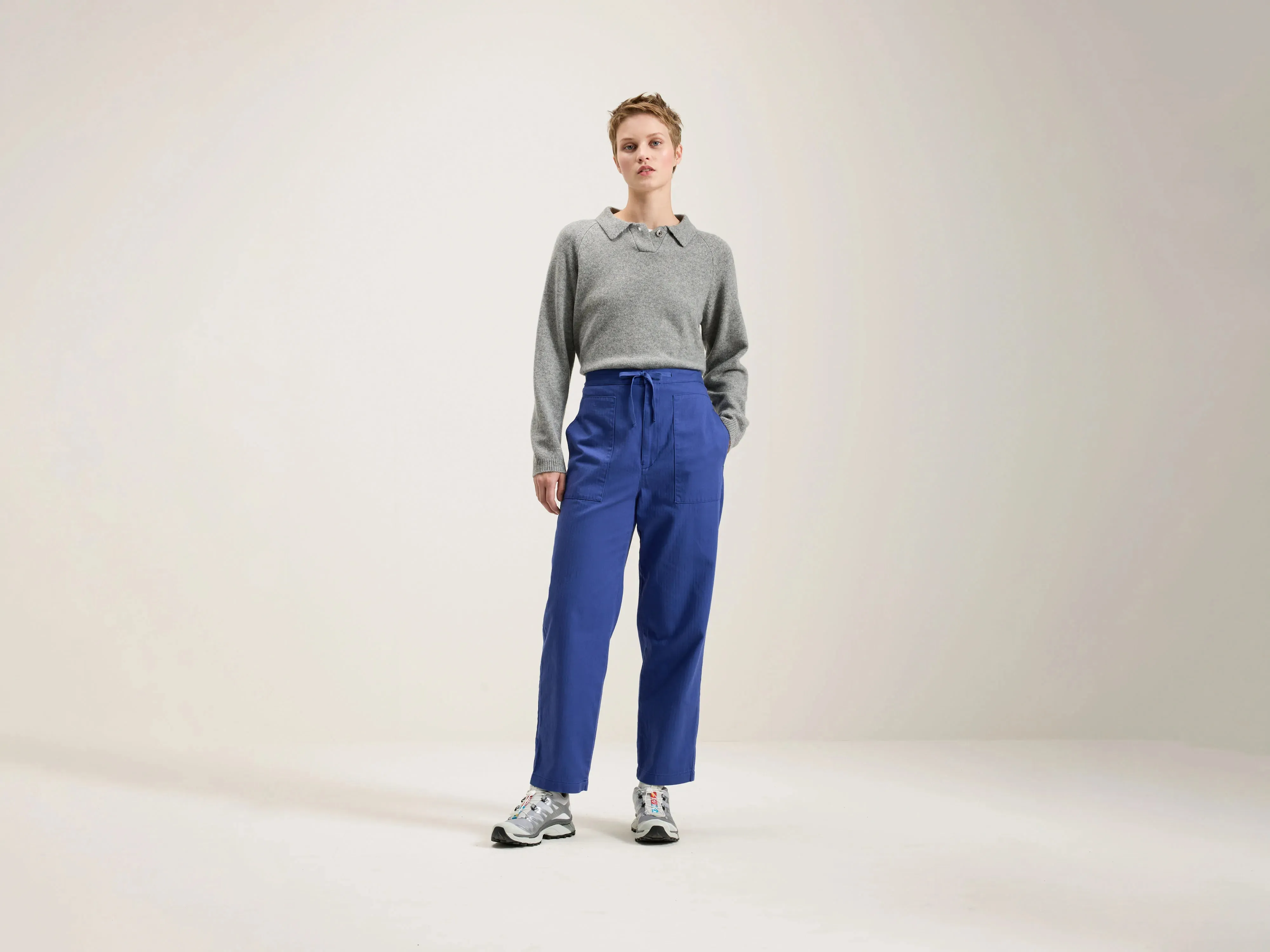 Herringbone Tapered Pants (242 / W / BLUE) sold by Bellrose
