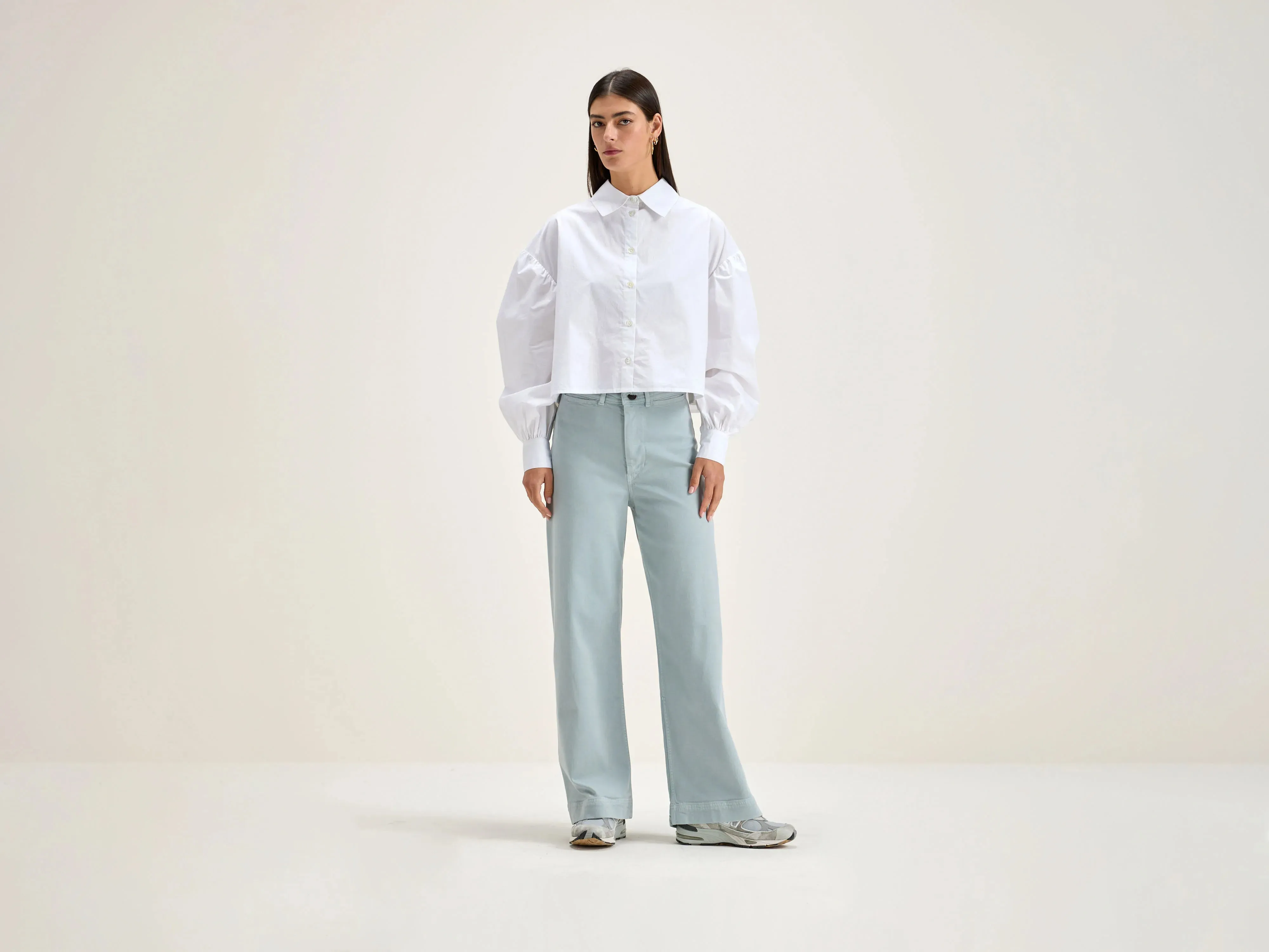 Lottie wide trousers (242 / W / GIVRE) sold by Bellrose