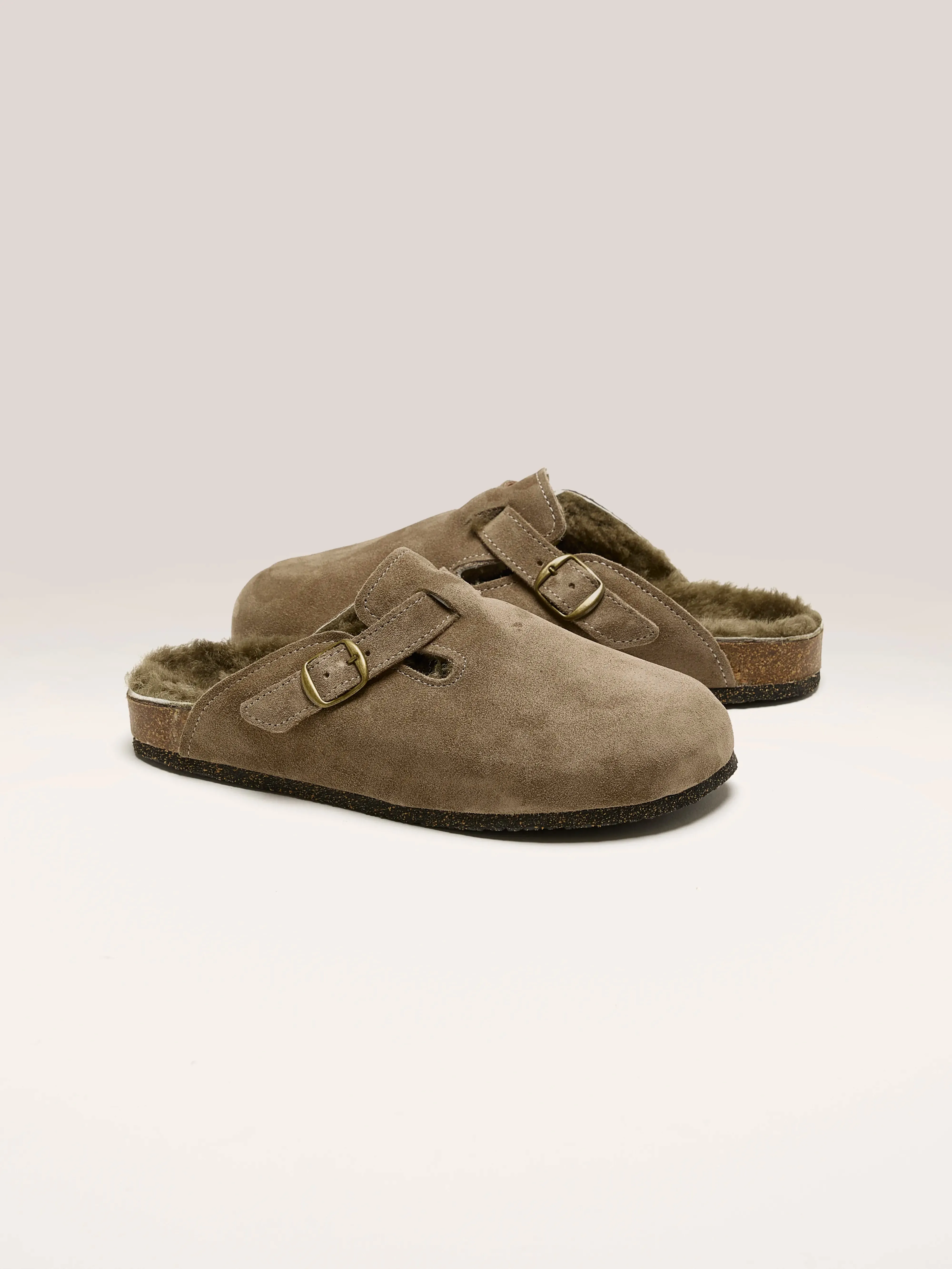 Taupe Velour Clogs (242 / W / KHAKI) sold by Bellrose product image thumbnail 3