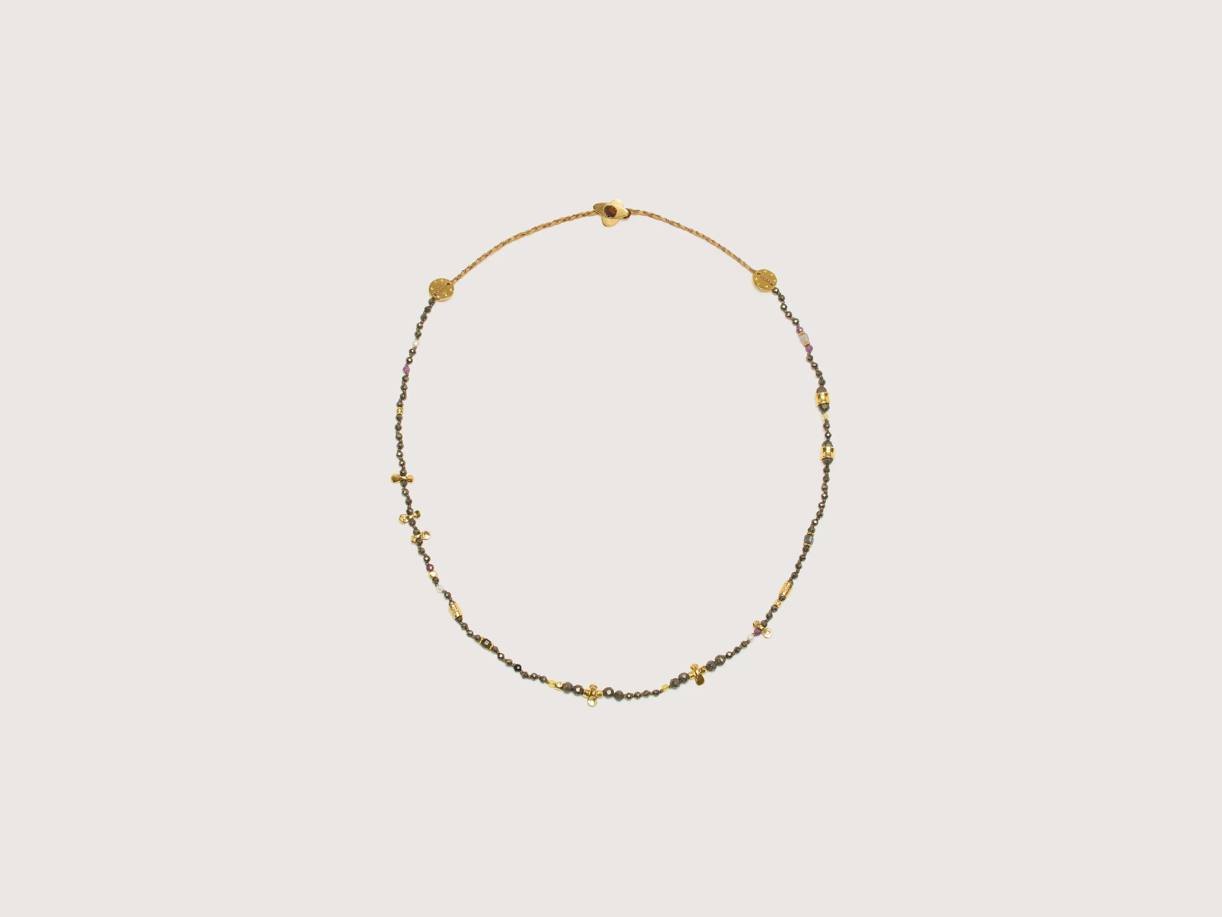 Pyrite Necklace (242 / W / MULTICOLOR) sold by Bellrose