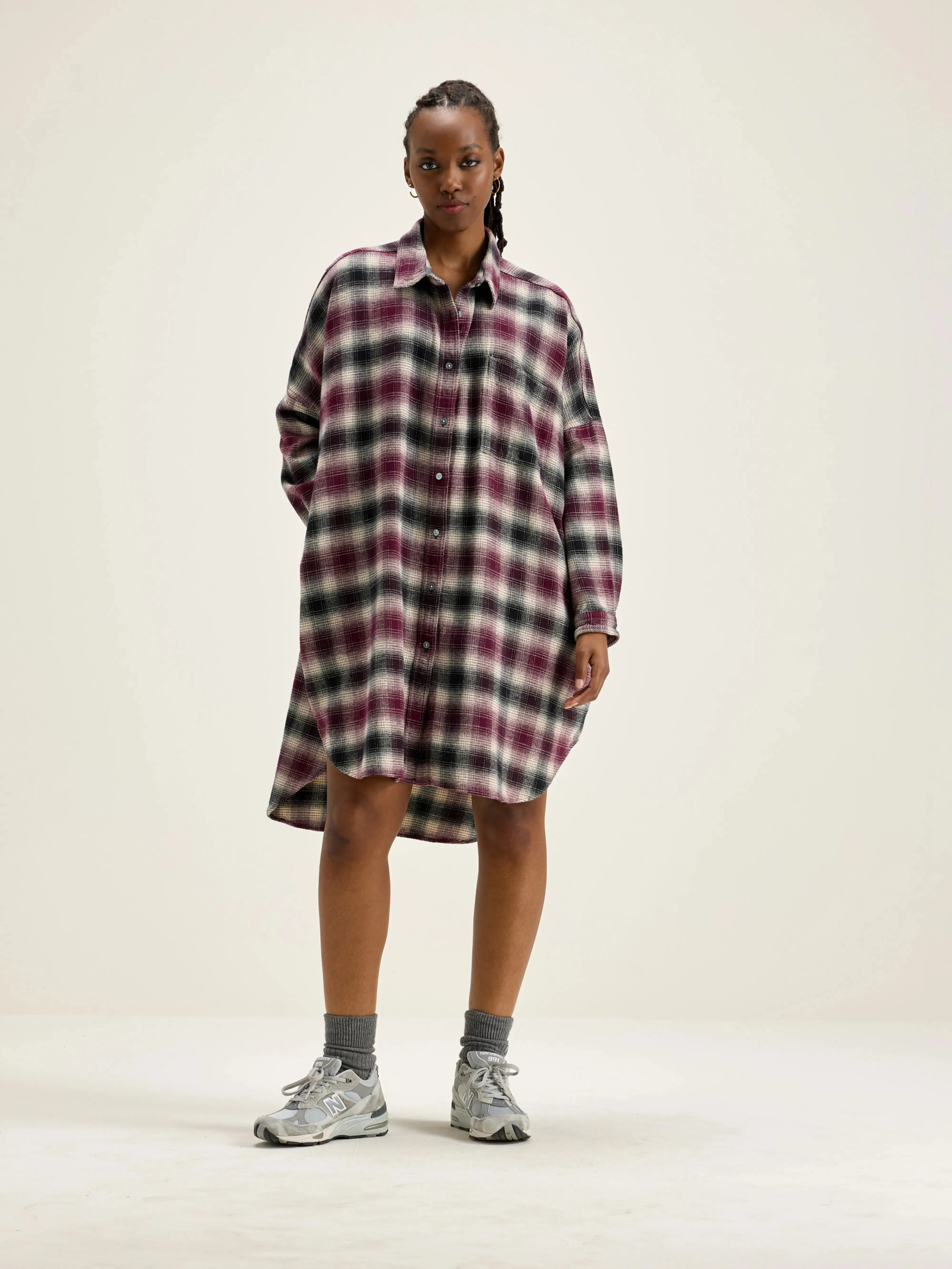 Genk shirt dress (242 / W / CHECK O) sold by Bellrose product image thumbnail 2