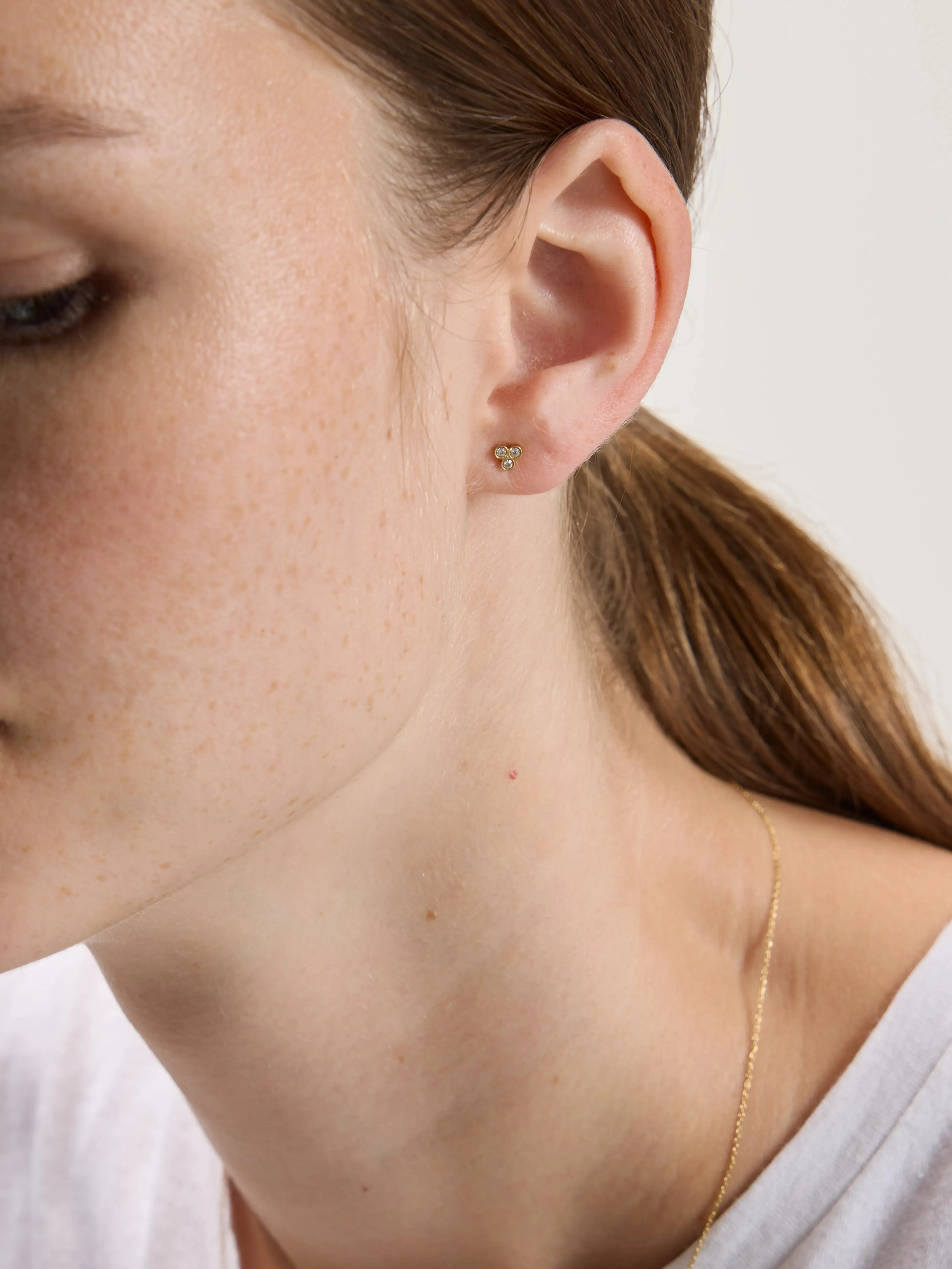 Melia Stud Earrings (242 / W / GOLD) sold by Bellrose product image thumbnail 3