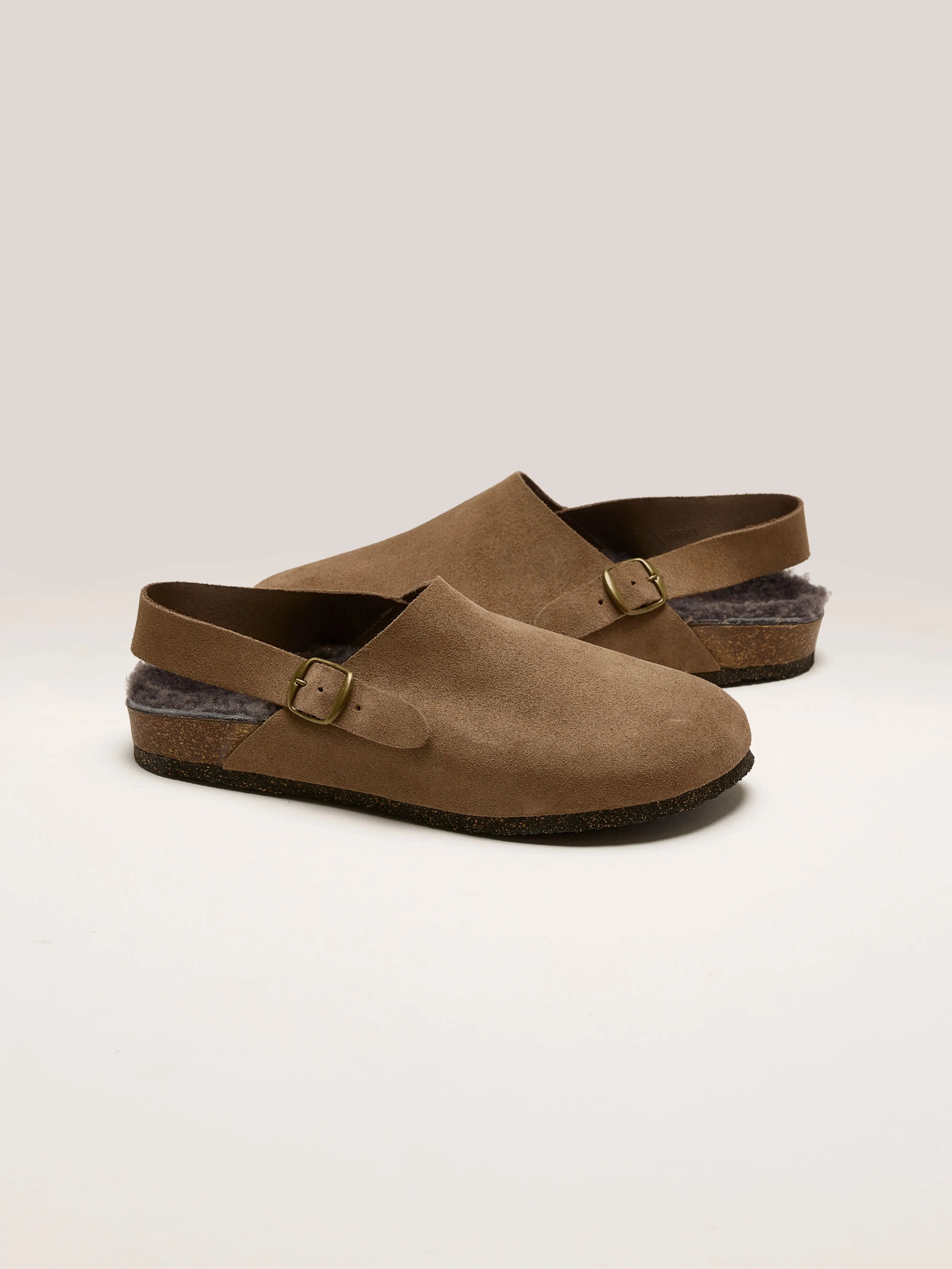 Taupe Suede Clogs (242 / W / TAUPE) sold by Bellrose product image thumbnail 3