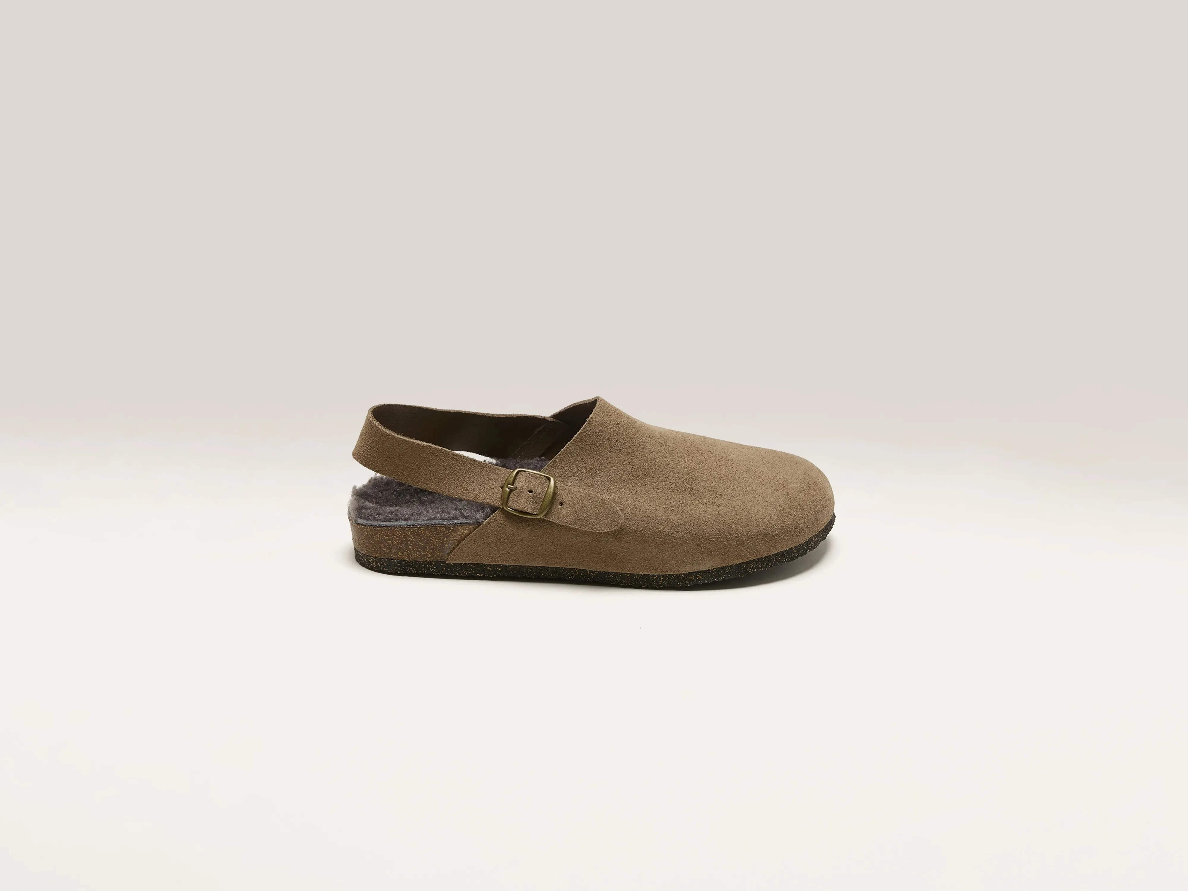 Taupe Suede Clogs (242 / W / TAUPE) sold by Bellrose