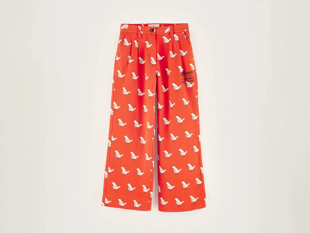 Poule wide pleated trousers (242 / G / GRENADINE) sold by Bellrose