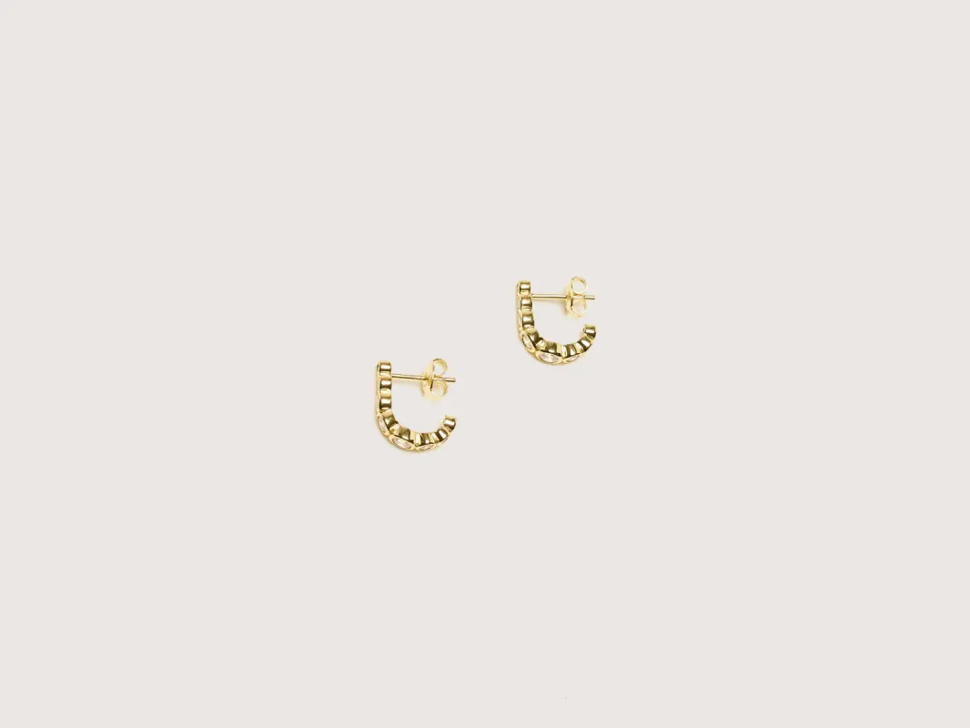 Odette Gold Hoop Earrings (251 / W / GOLD) sold by Bellrose
