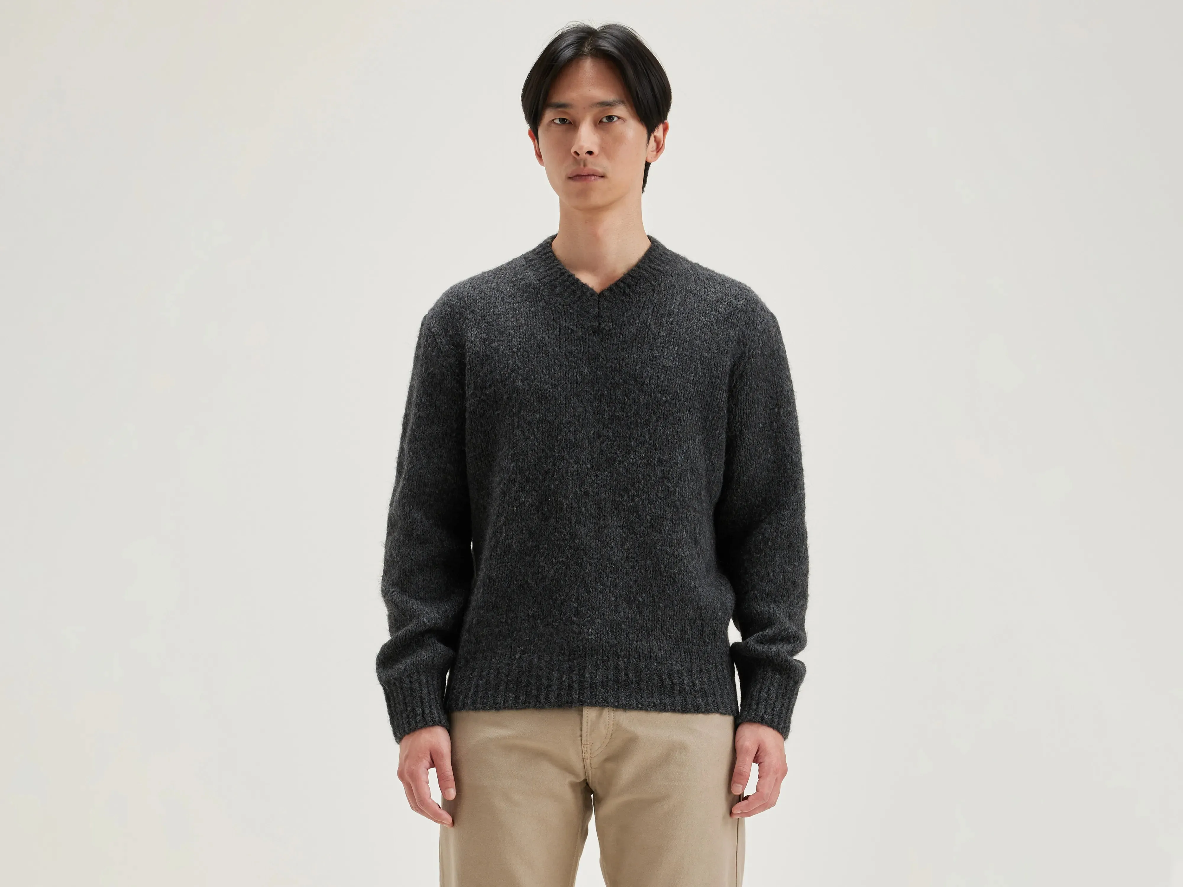 Liora v-neck sweater (242 / M / MID GREY) sold by Bellrose