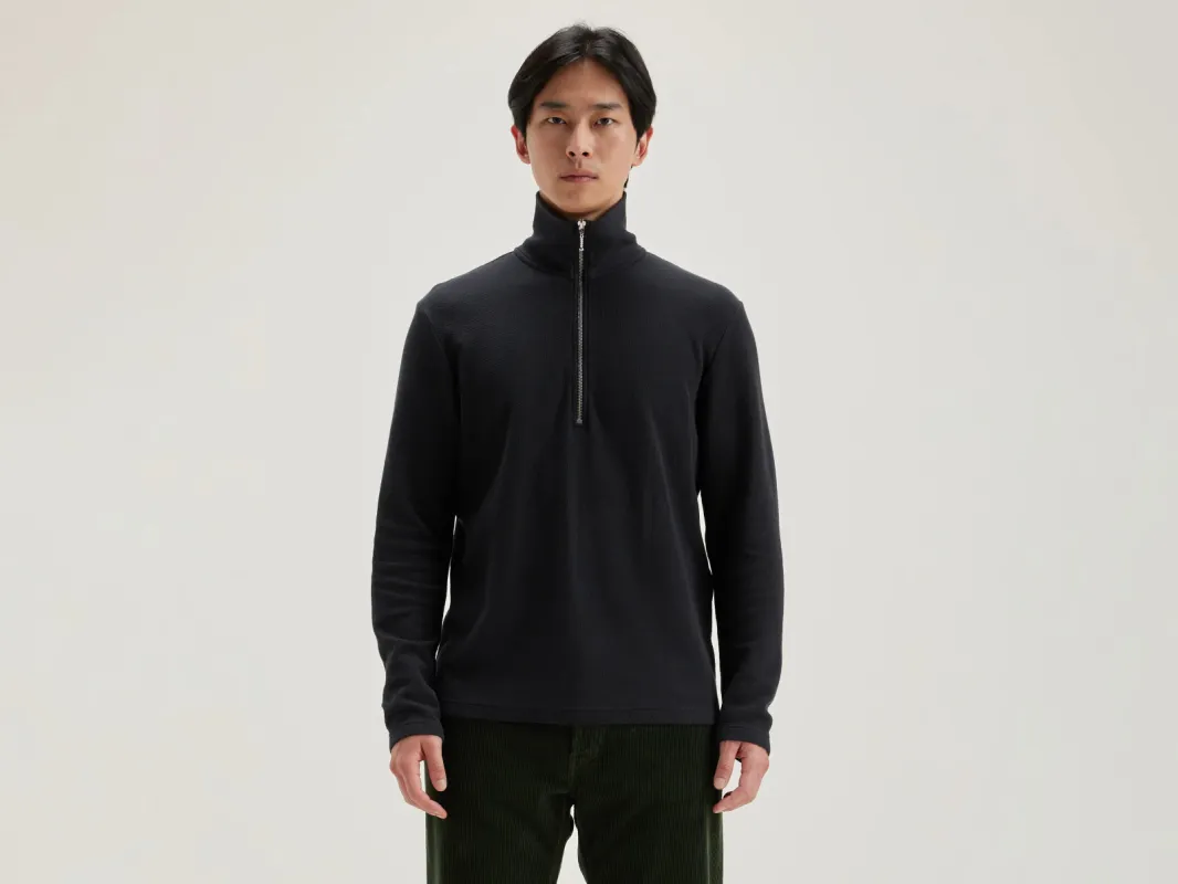 Spence zipped-collar t-shirt (242 / M / NAVY) sold by Bellrose