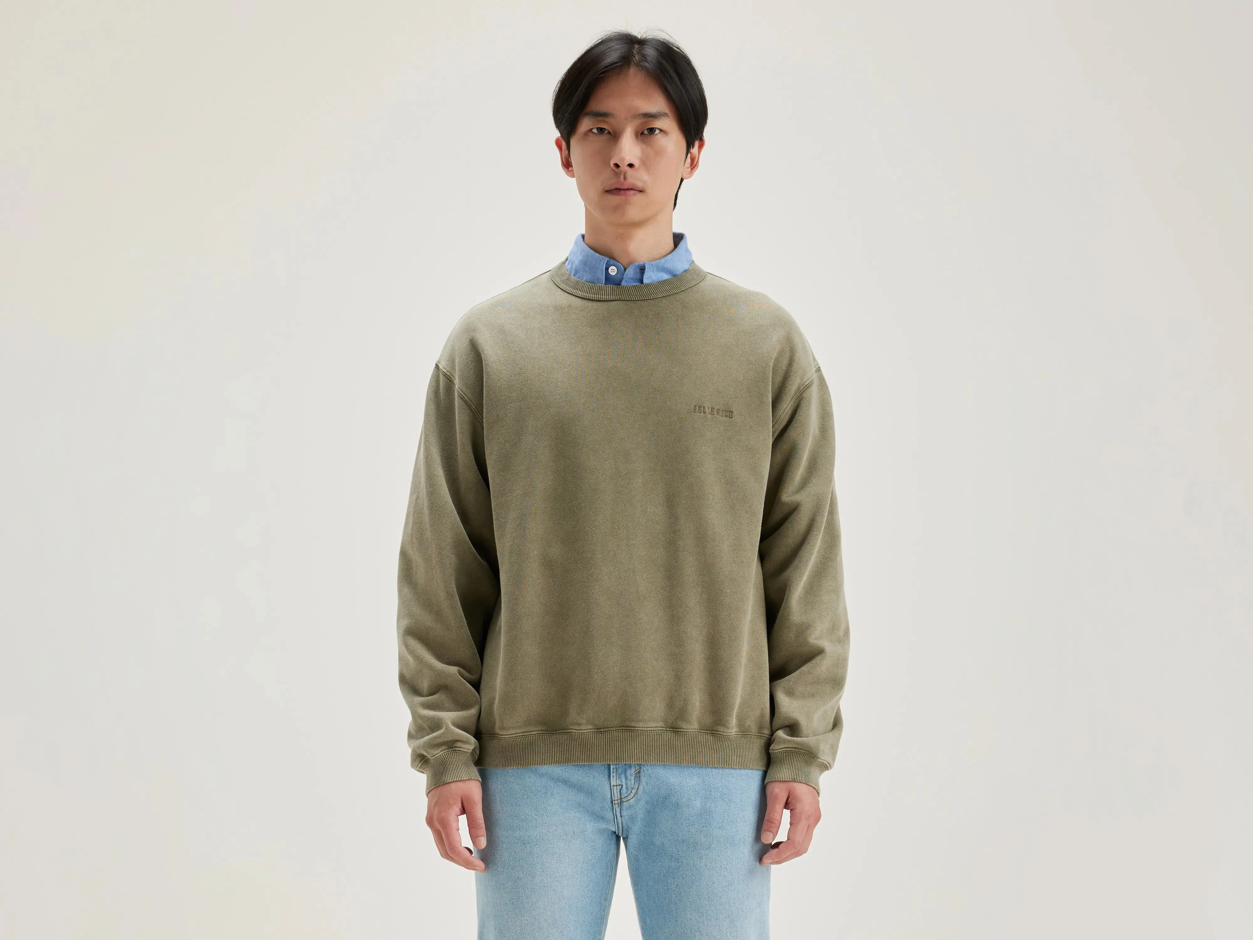 Fabien crew-neck sweatshirt (242 / M / MILITARY) sold by Bellrose
