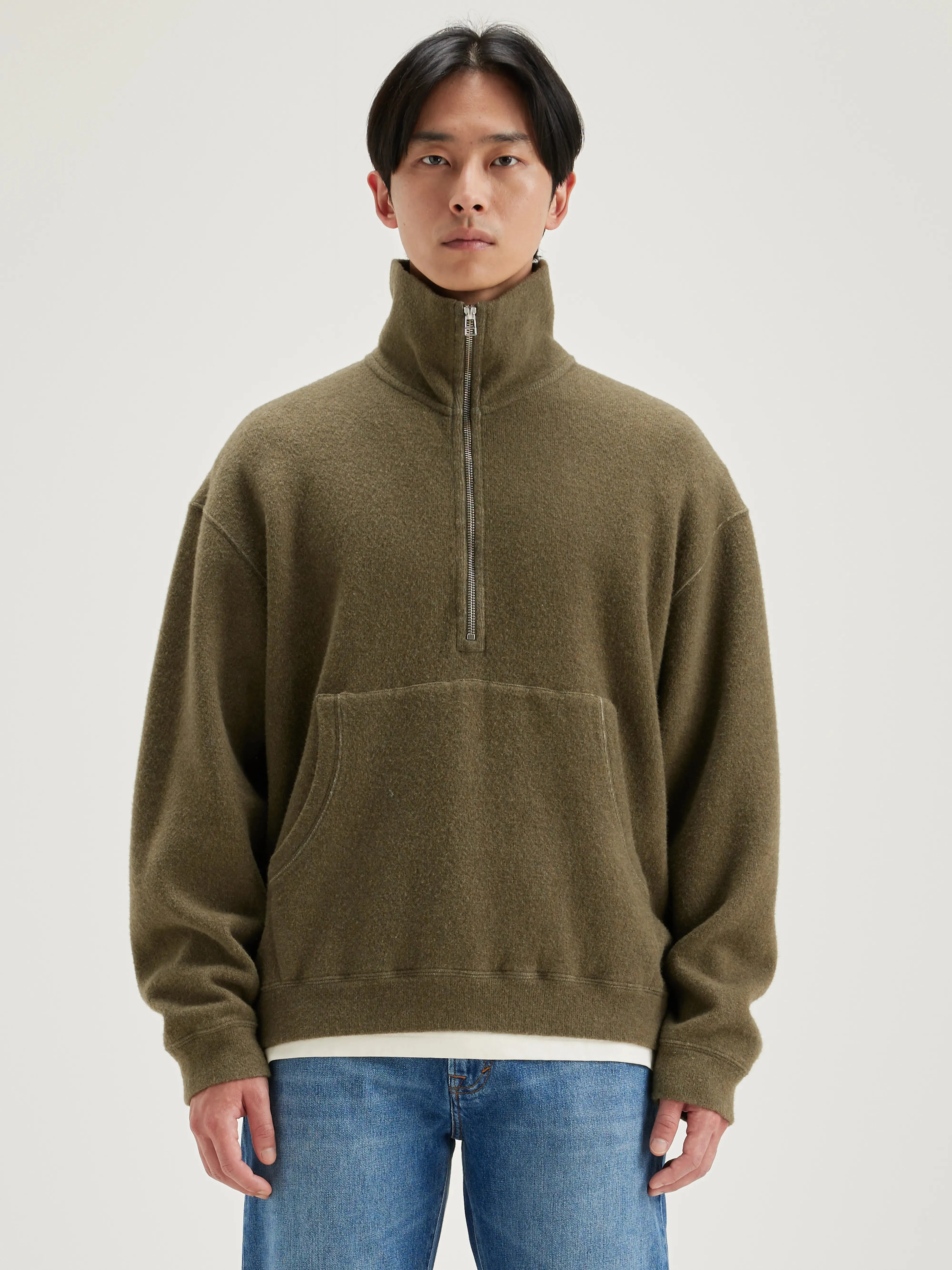 Mabro zipped-collar sweatshirt (242 / M / MILITARY) sold by Bellrose product image thumbnail 2