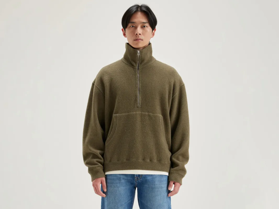 Mabro zipped-collar sweatshirt (242 / M / MILITARY) sold by Bellrose
