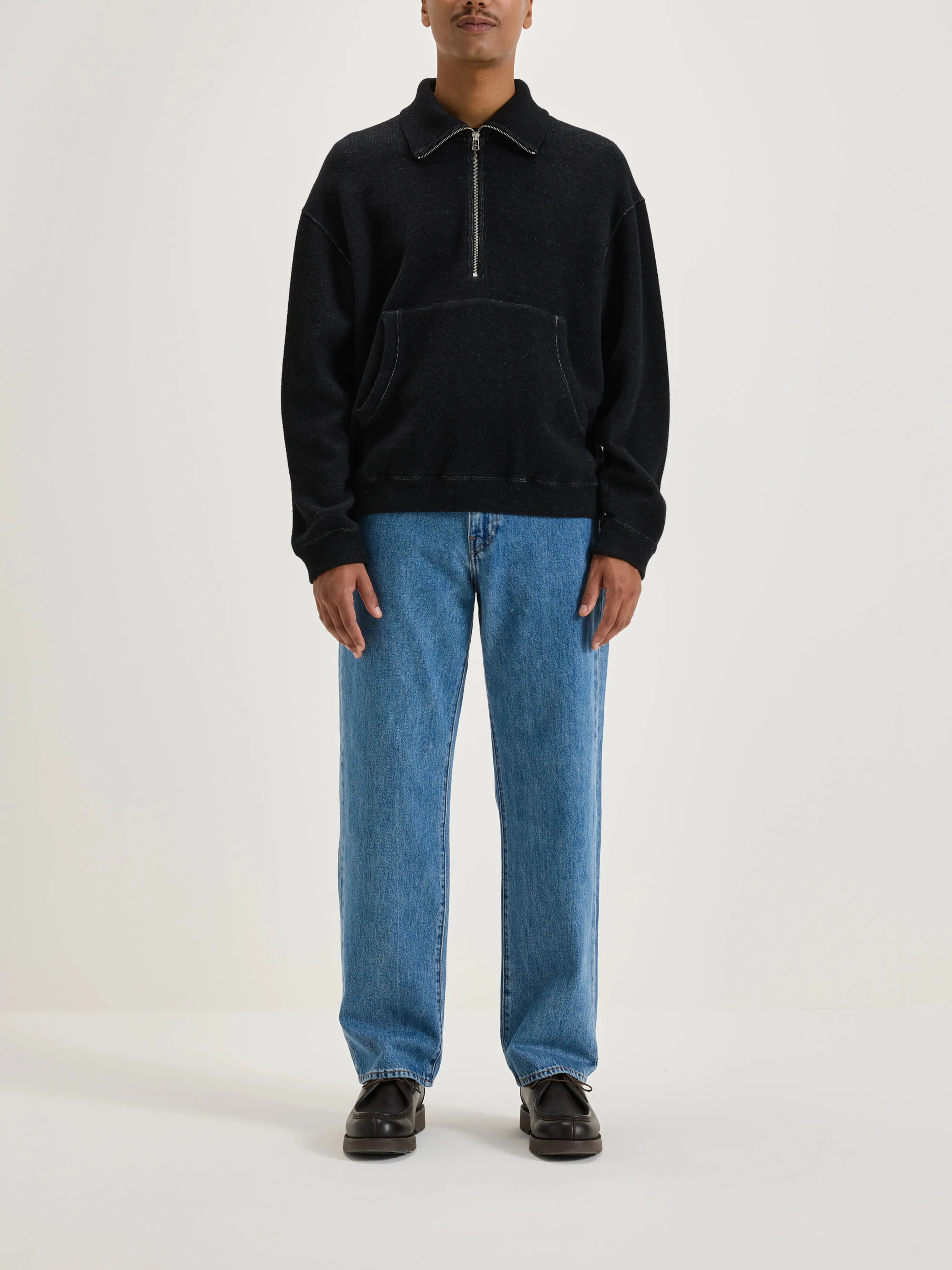 Mabro zipped-collar sweatshirt (242 / M / BLACK) sold by Bellrose product image thumbnail 3