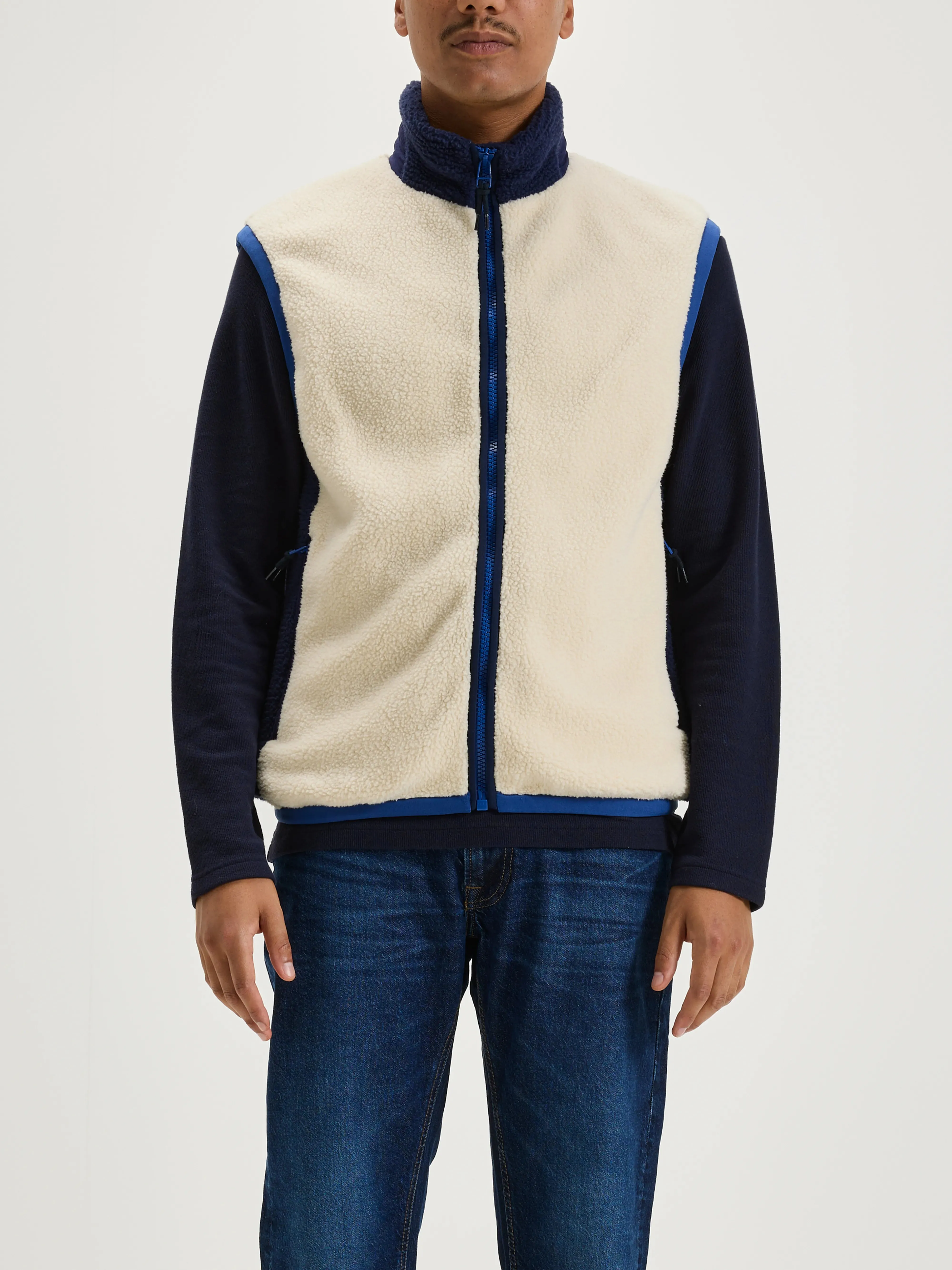 Jarrod zip-up sleeveless sweatshirt (242 / M / CALCAIRE) sold by Bellrose product image thumbnail 3