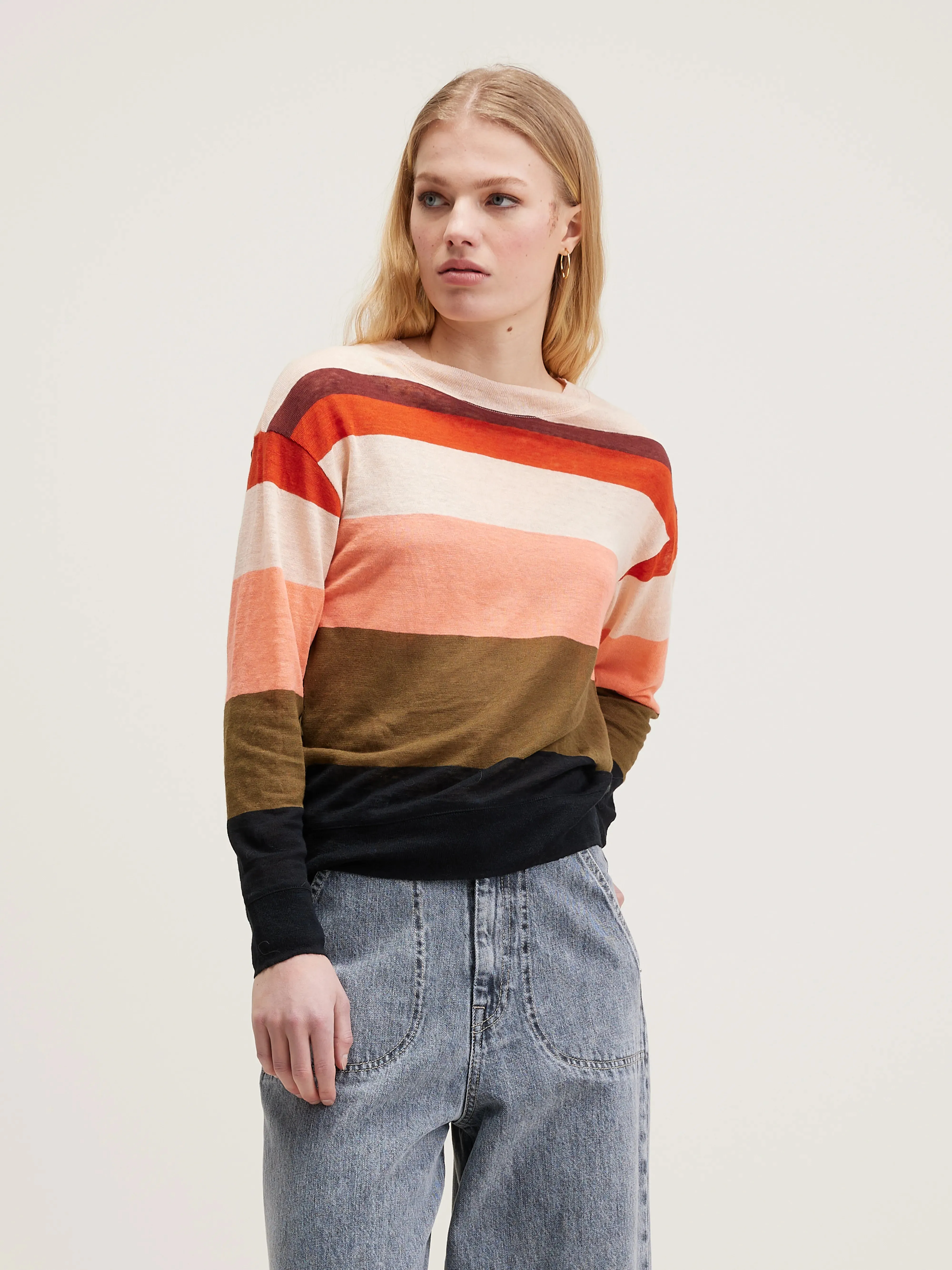 Senia relaxed t-shirt (242 / W / STRIPE B) sold by Bellrose product image thumbnail 2