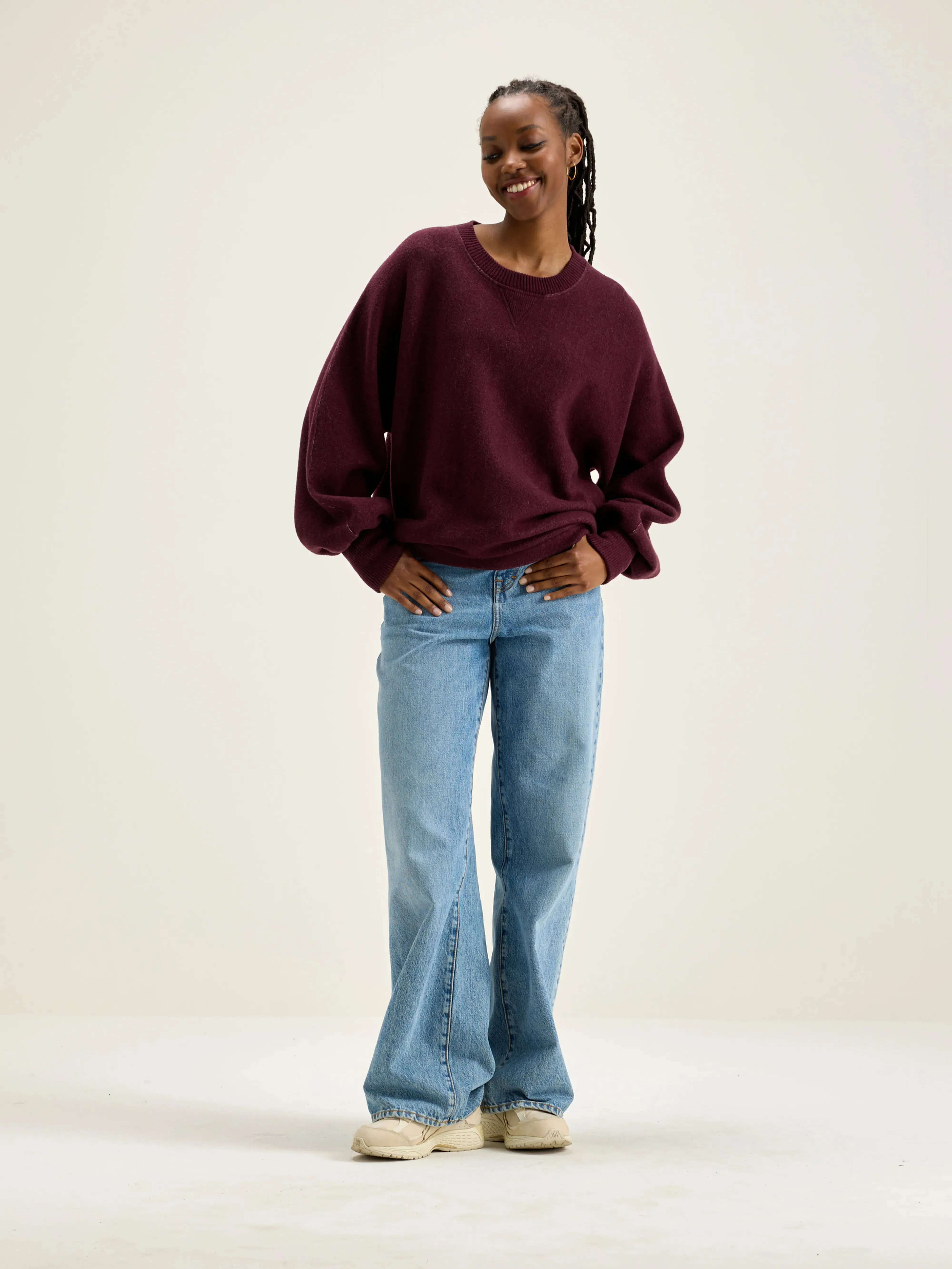 Milos crew-neck sweatshirt (242 / W / WINE) sold by Bellrose product image thumbnail 3