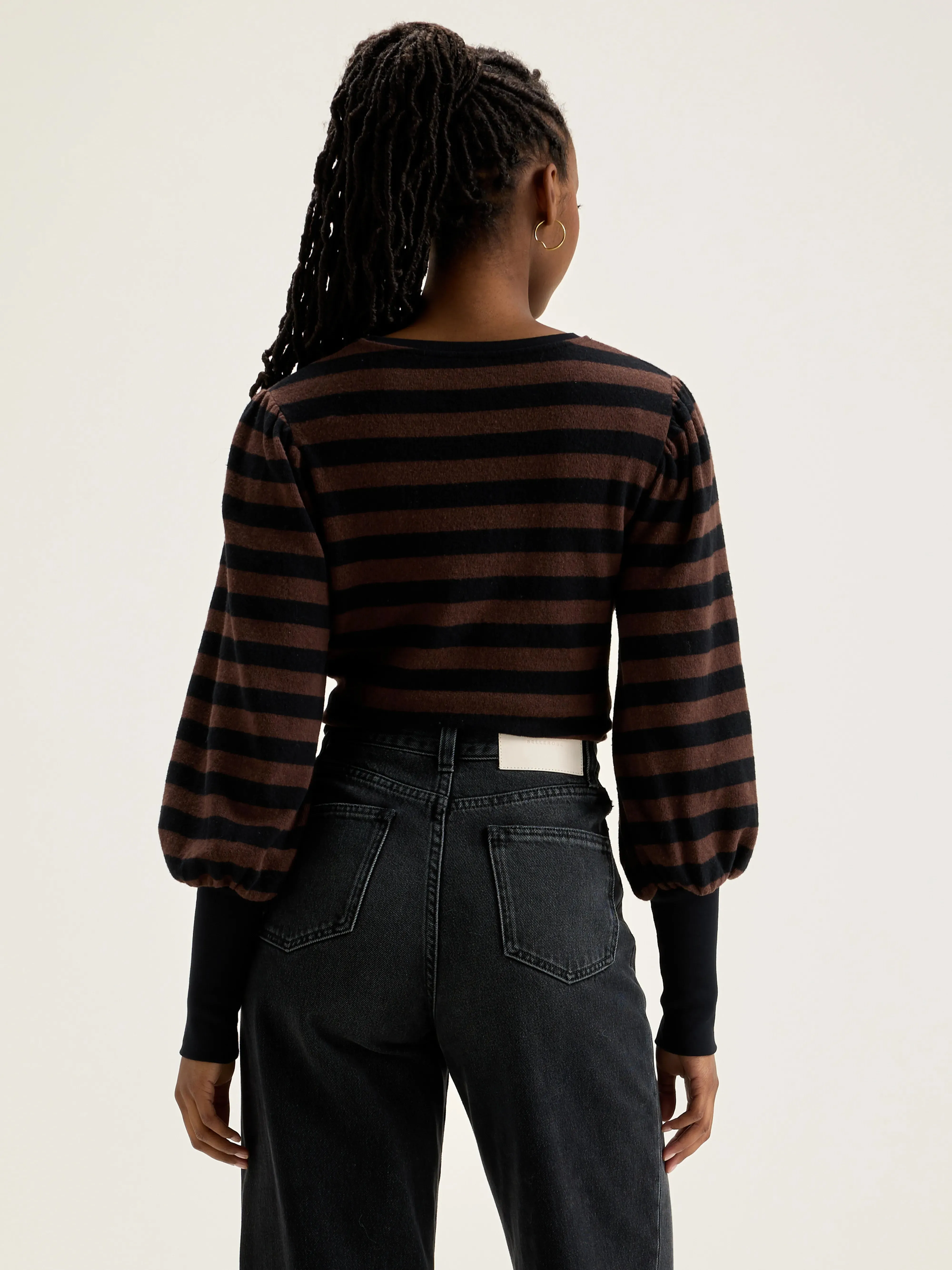 Vidoum puffed-sleeve t-shirt (242 / W / STRIPE C) sold by Bellrose product image thumbnail 4