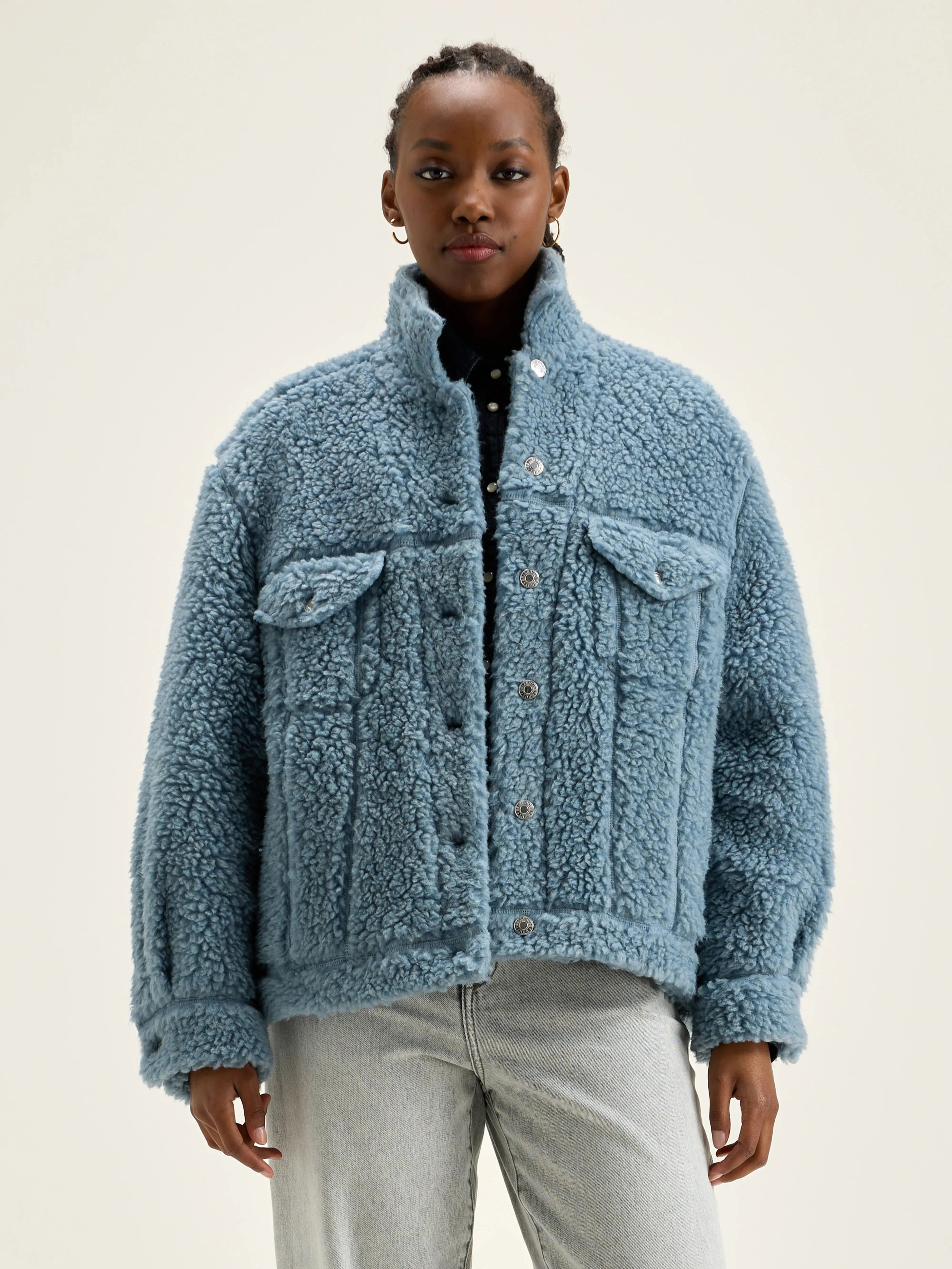 Joyce teddy jacket (242 / W / DENIM) sold by Bellrose product image thumbnail 3