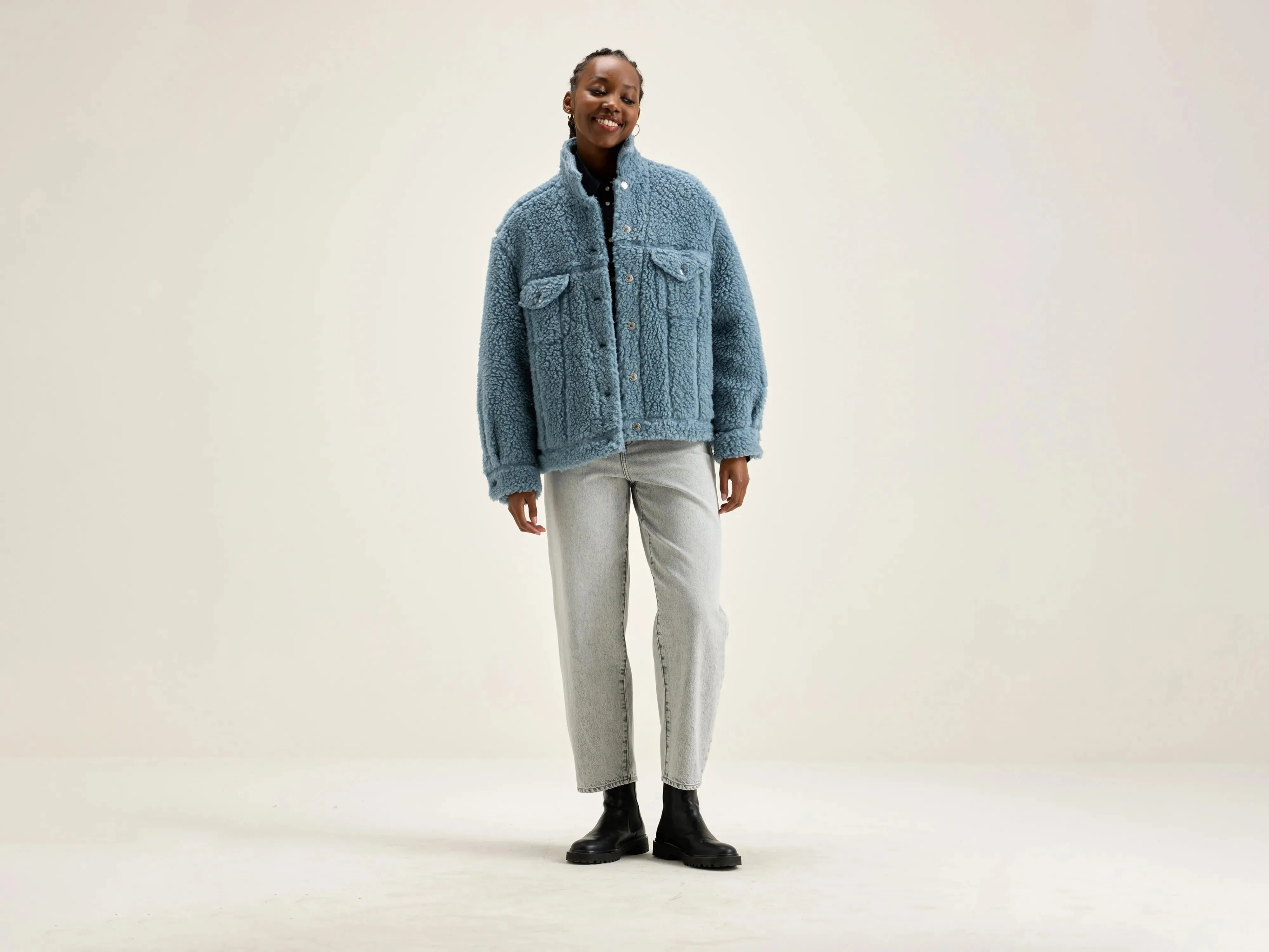 Joyce teddy jacket (242 / W / DENIM) sold by Bellrose