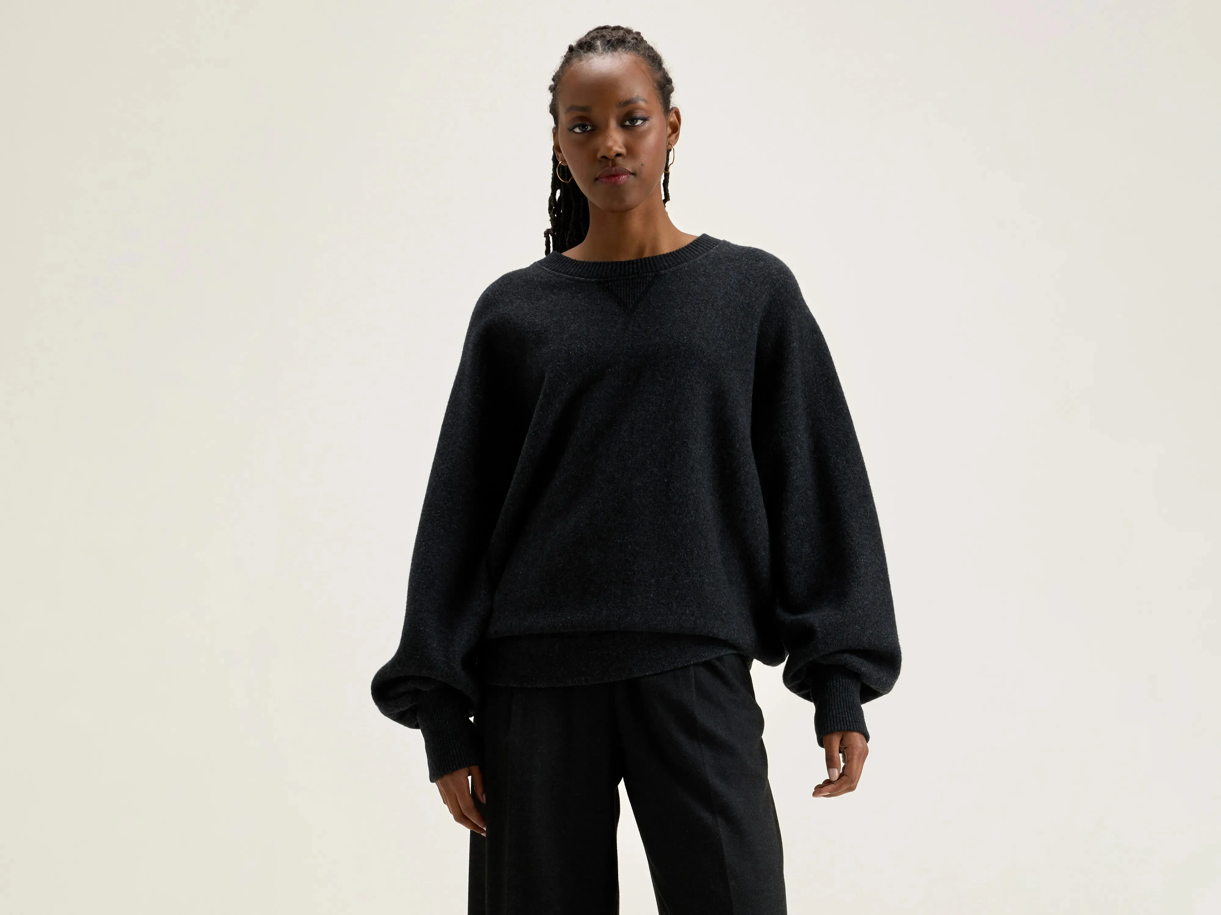 Milos crew-neck sweatshirt (242 / W / OFF BLACK) sold by Bellrose