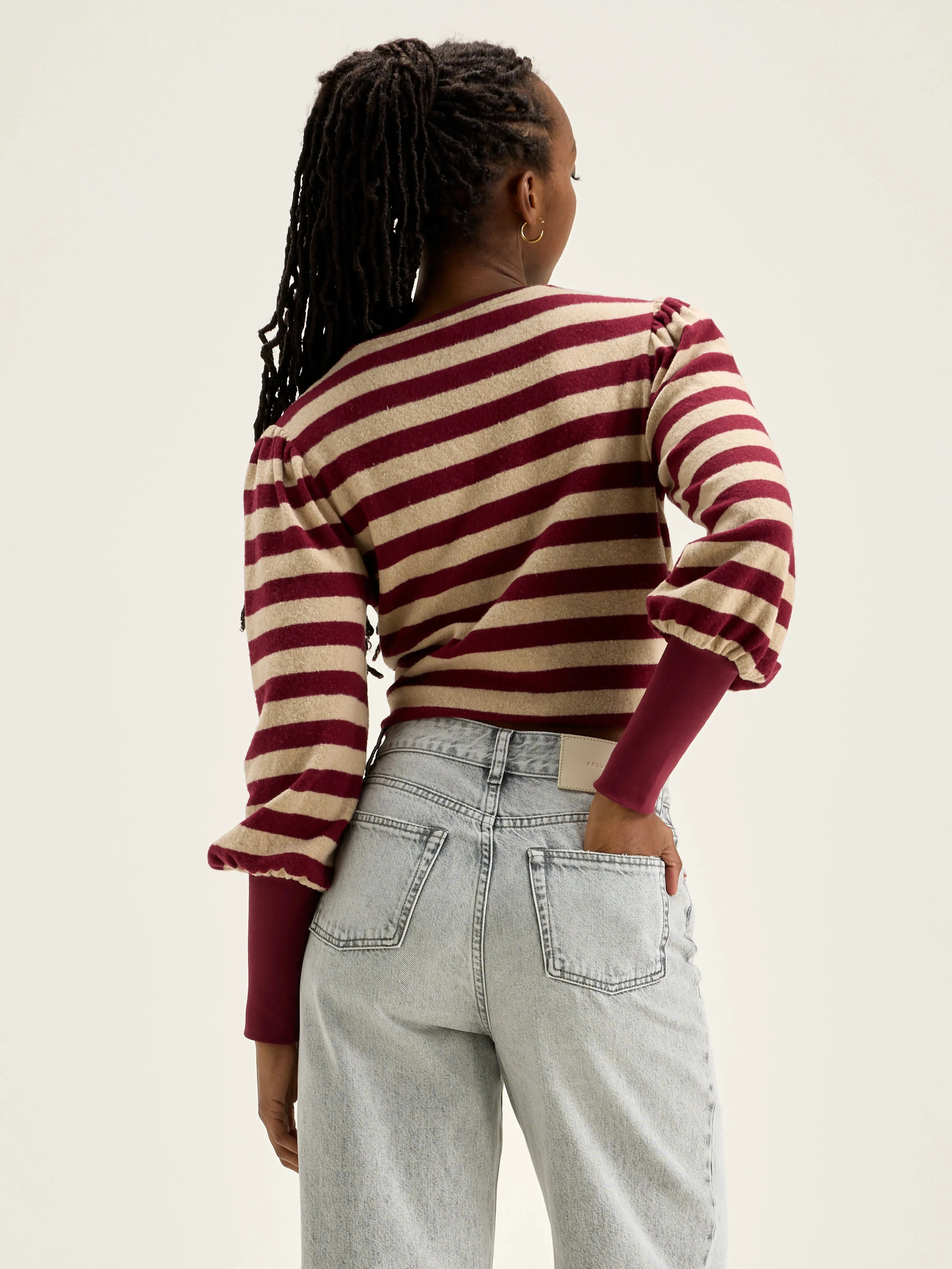 Vidoum puffed-sleeve t-shirt (242 / W / STRIPE D) sold by Bellrose product image thumbnail 4