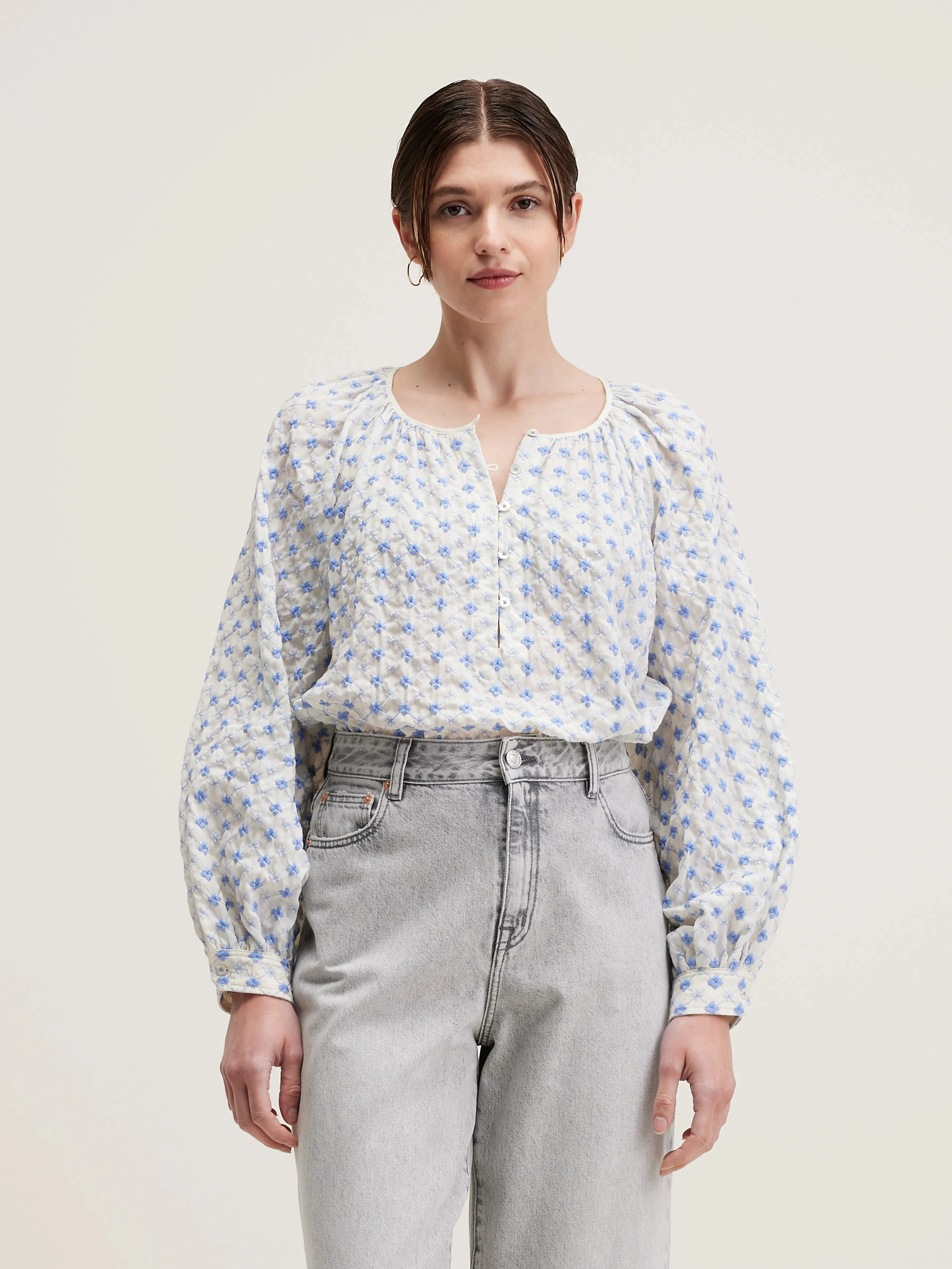 Haiti romantic blouse (242 / W / COMBO A) sold by Bellrose product image thumbnail 2