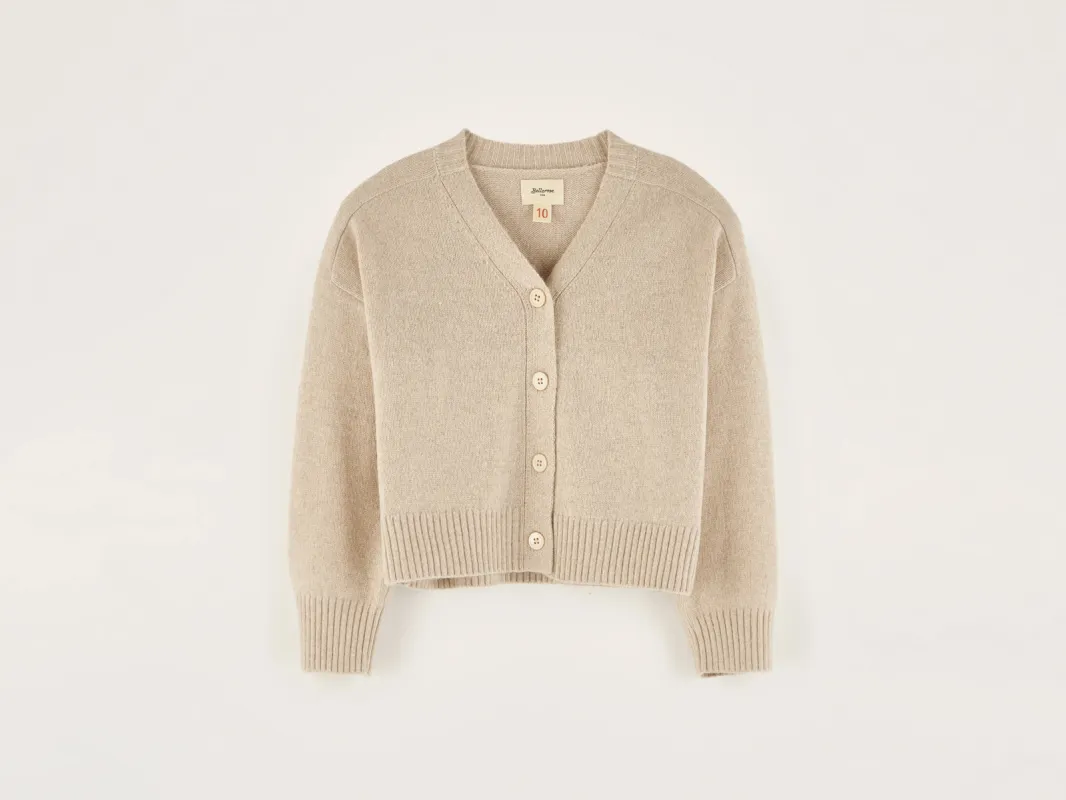 Gimp v-neck cardigan (242 / G / OATMEAL) sold by Bellrose