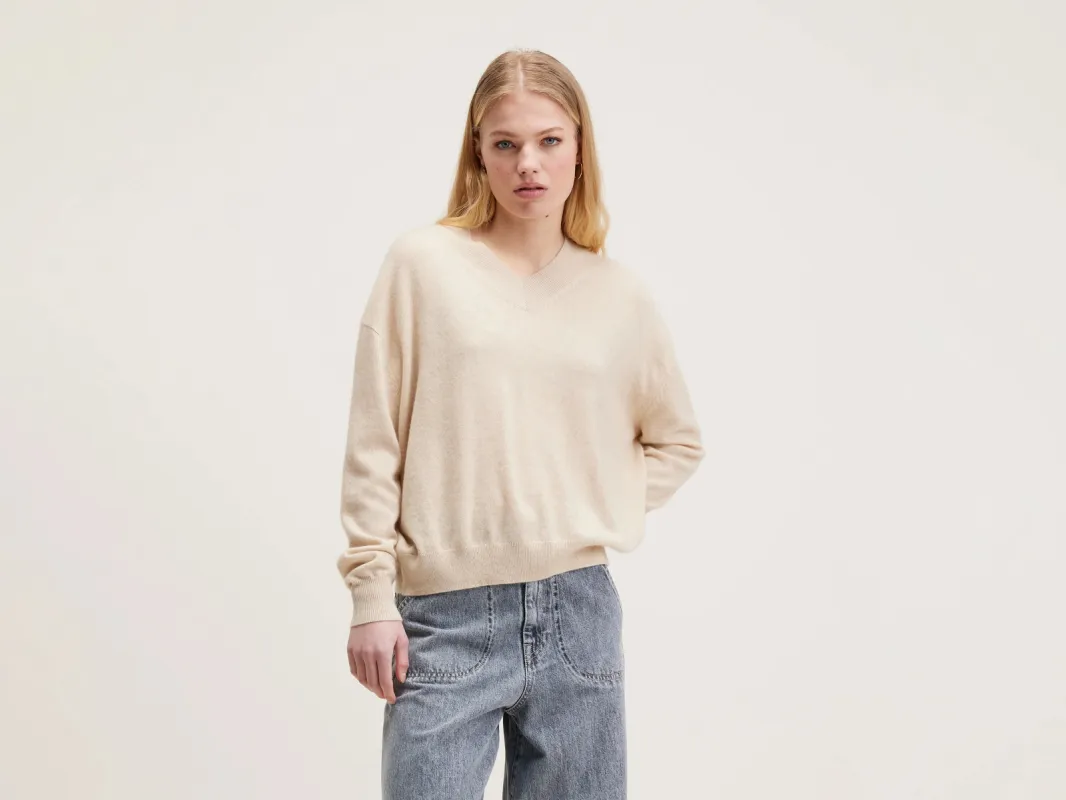Slax cashmere sweater (242 / W / OATMEAL) made by Bellerose