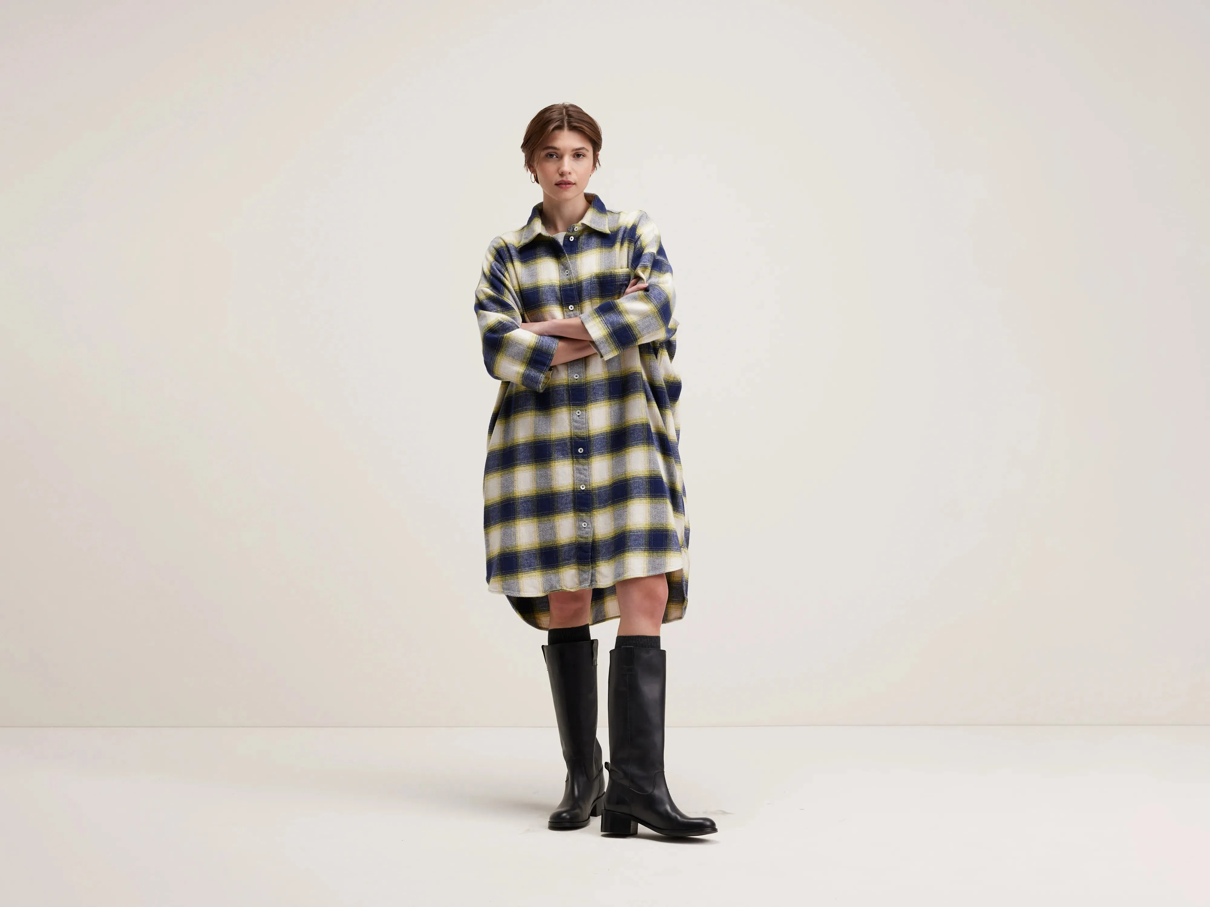 Gladys shirt dress (242 / W / CHECK H) sold by Bellrose