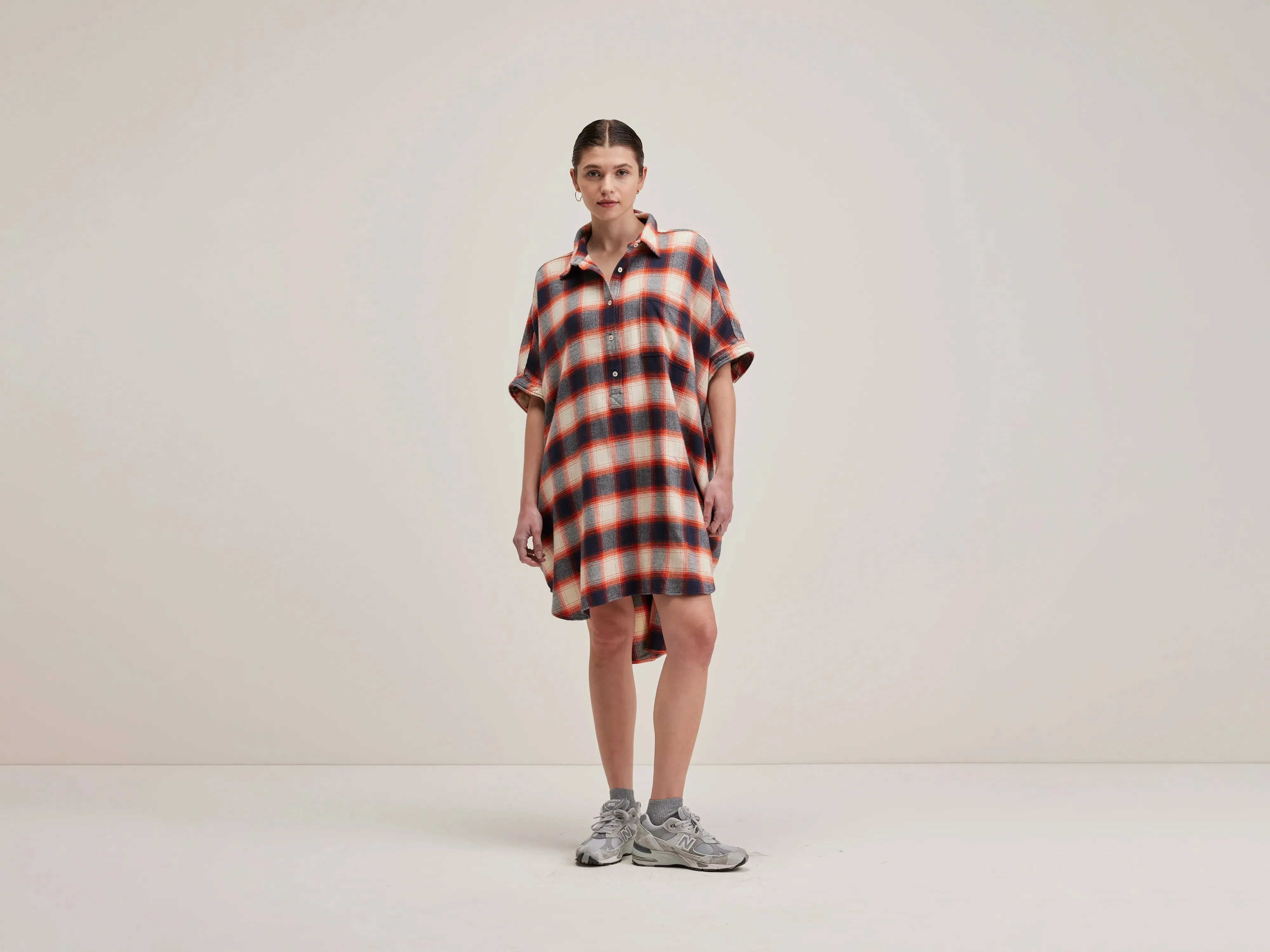 Glenn shirt dress (242 / W / CHECK G) sold by Bellrose